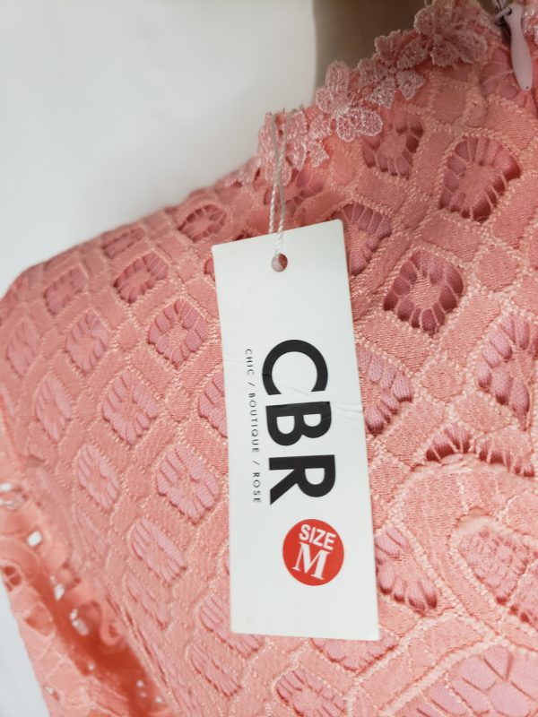 Жіноча мереживна сукня рожева CBR з глибоким декольте розмір M нова з біркою - Зображення 6