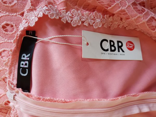 Жіноча мереживна сукня рожева CBR з глибоким декольте розмір M нова з біркою - Зображення 8