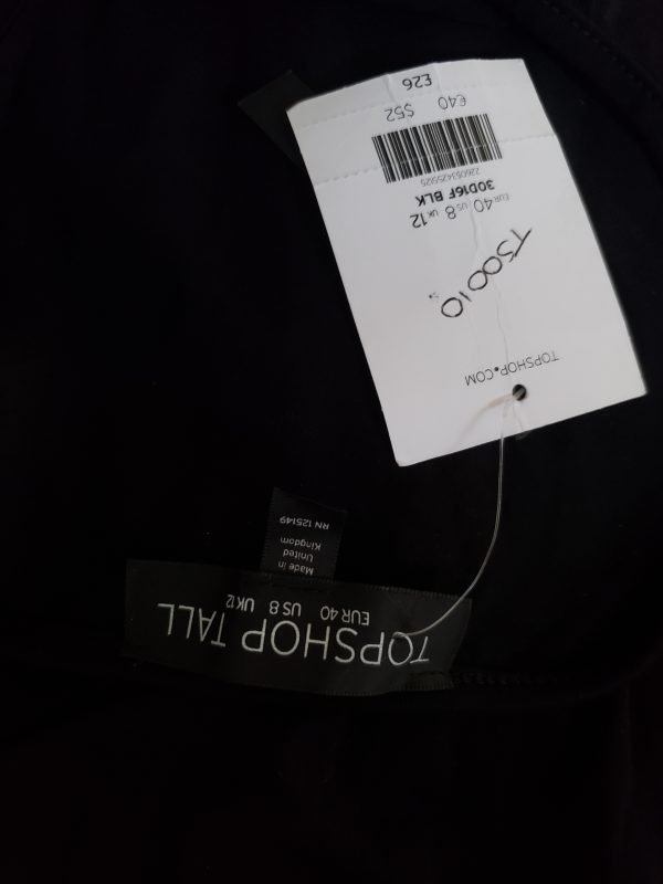 Елегантна чорна сукня з довгим рукавом TOPSHOP з віскози - класична жіноча сукня міді - Зображення 7