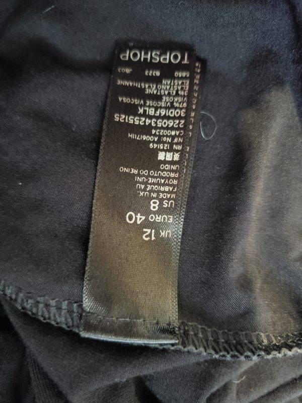 Елегантна чорна сукня з довгим рукавом TOPSHOP з віскози - класична жіноча сукня міді - Зображення 8