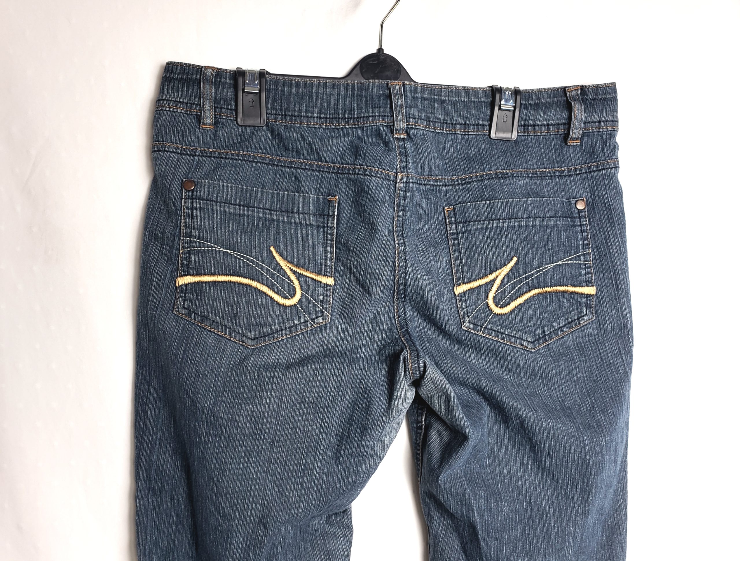 Сині джинси з вишивкою вживані жіночі повсякденні стильні 5 Сині джинси з вишивкою вживані жіночі повсякденні стильні - Зображення 5