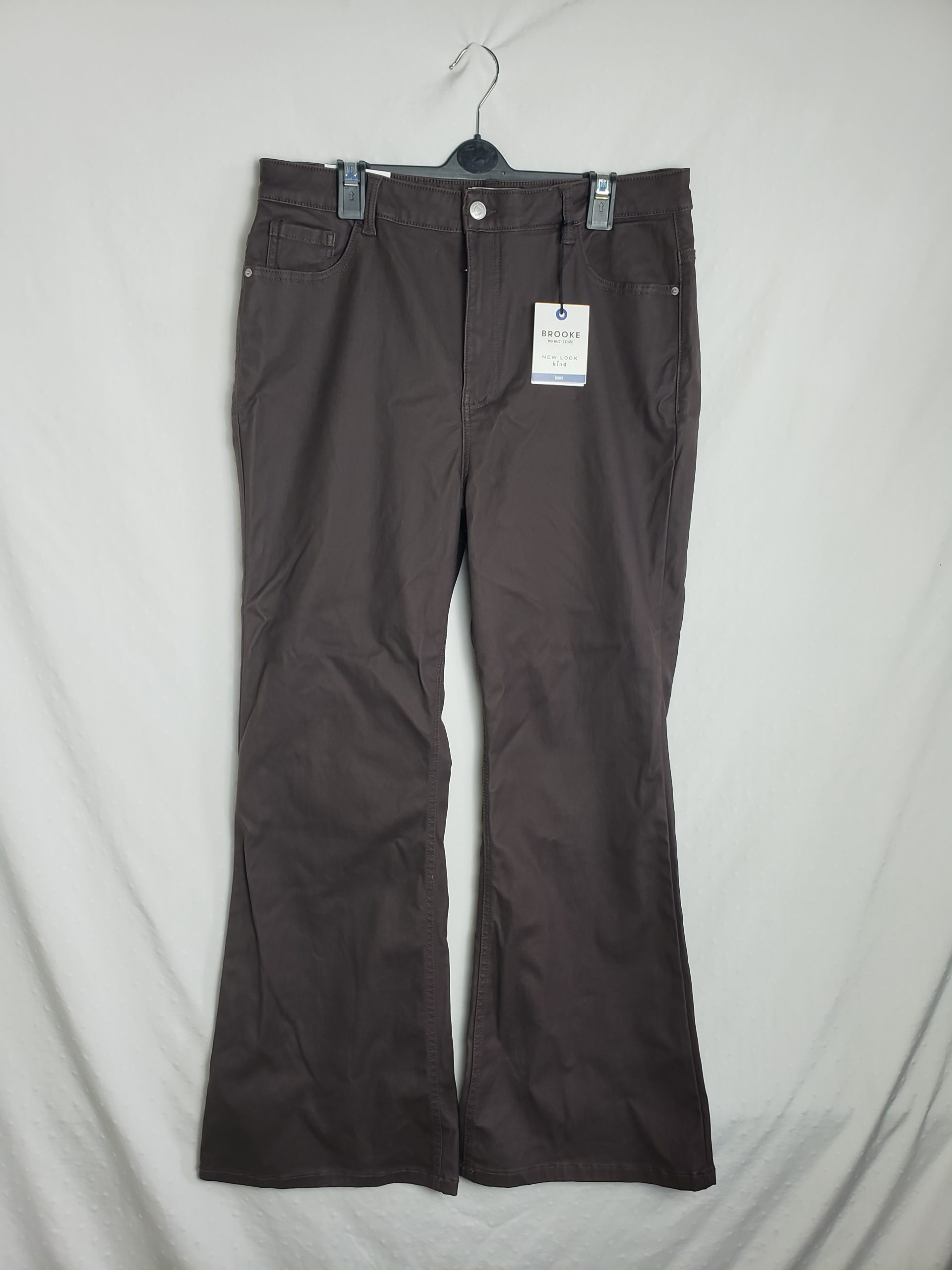 Коричневі жіночі брюки з віскози New Look Brooke - класичні штани з високою талією 1 Коричневі жіночі брюки з віскози New Look Brooke - класичні штани з високою талією