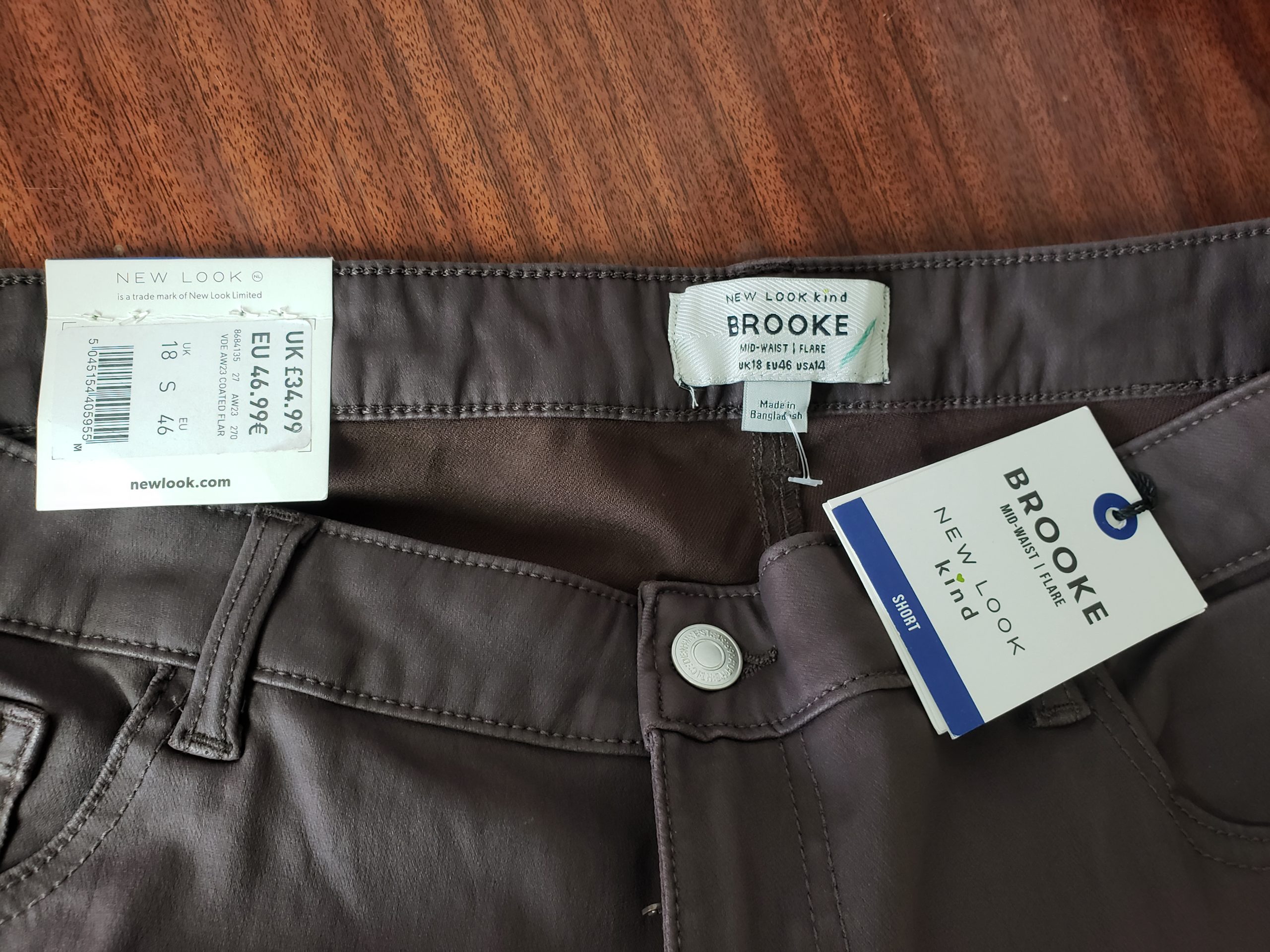 Коричневі жіночі брюки з віскози New Look Brooke - класичні штани з високою талією 6 Коричневі жіночі брюки з віскози New Look Brooke - класичні штани з високою талією - Зображення 6