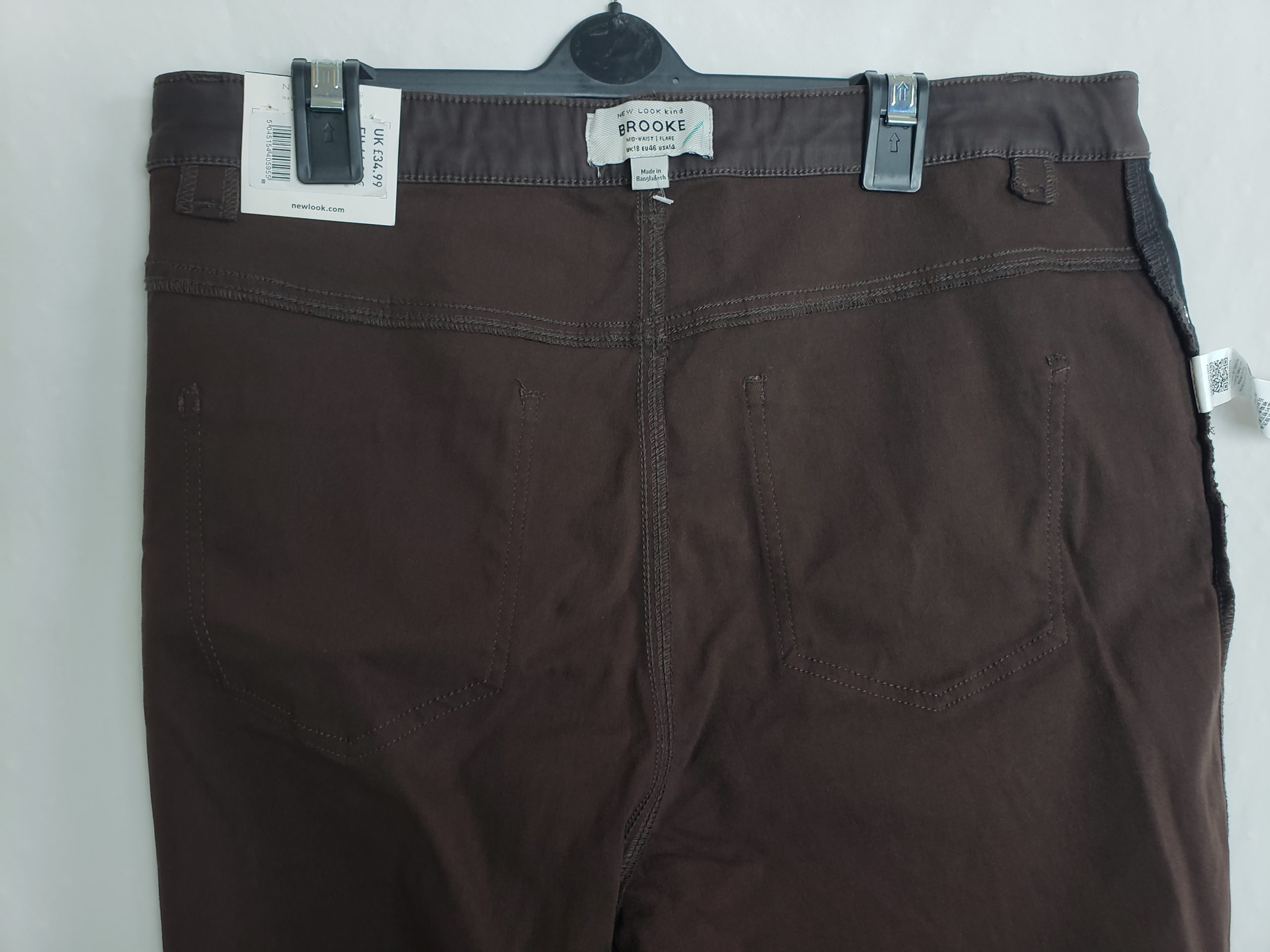 Коричневі жіночі брюки з віскози New Look Brooke - класичні штани з високою талією 4 Коричневі жіночі брюки з віскози New Look Brooke - класичні штани з високою талією - Зображення 4