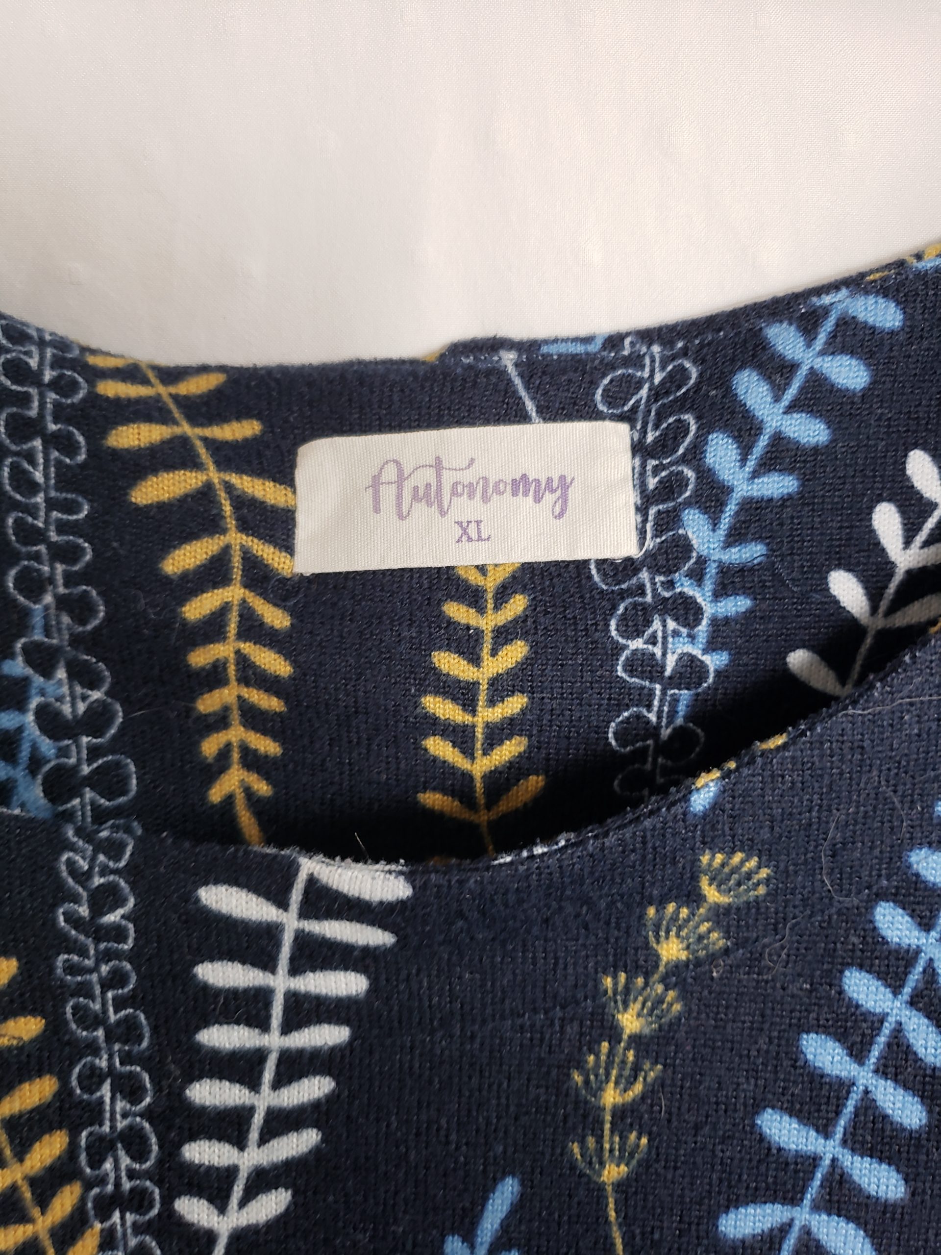 Синя сукня XL з рослинним принтом - вживаний одяг з поліестеру в ідеальному стані 7 Синя сукня XL з рослинним принтом - вживаний одяг з поліестеру в ідеальному стані - Зображення 7