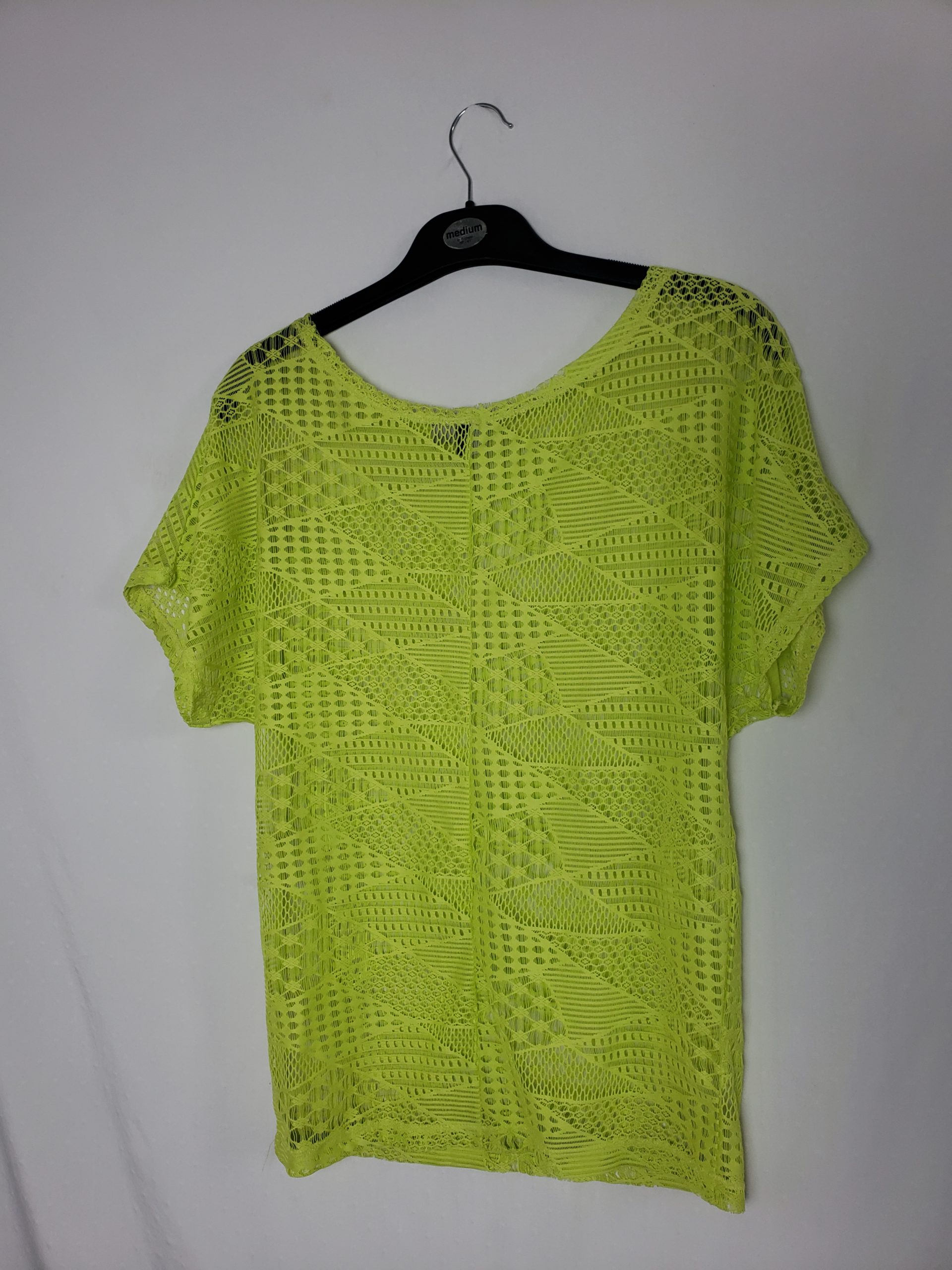 Салатова ажурна блузка ASOS з короткими рукавами - вживаний одяг з поліестеру 2 Салатова ажурна блузка ASOS з короткими рукавами - вживаний одяг з поліестеру - Зображення 2