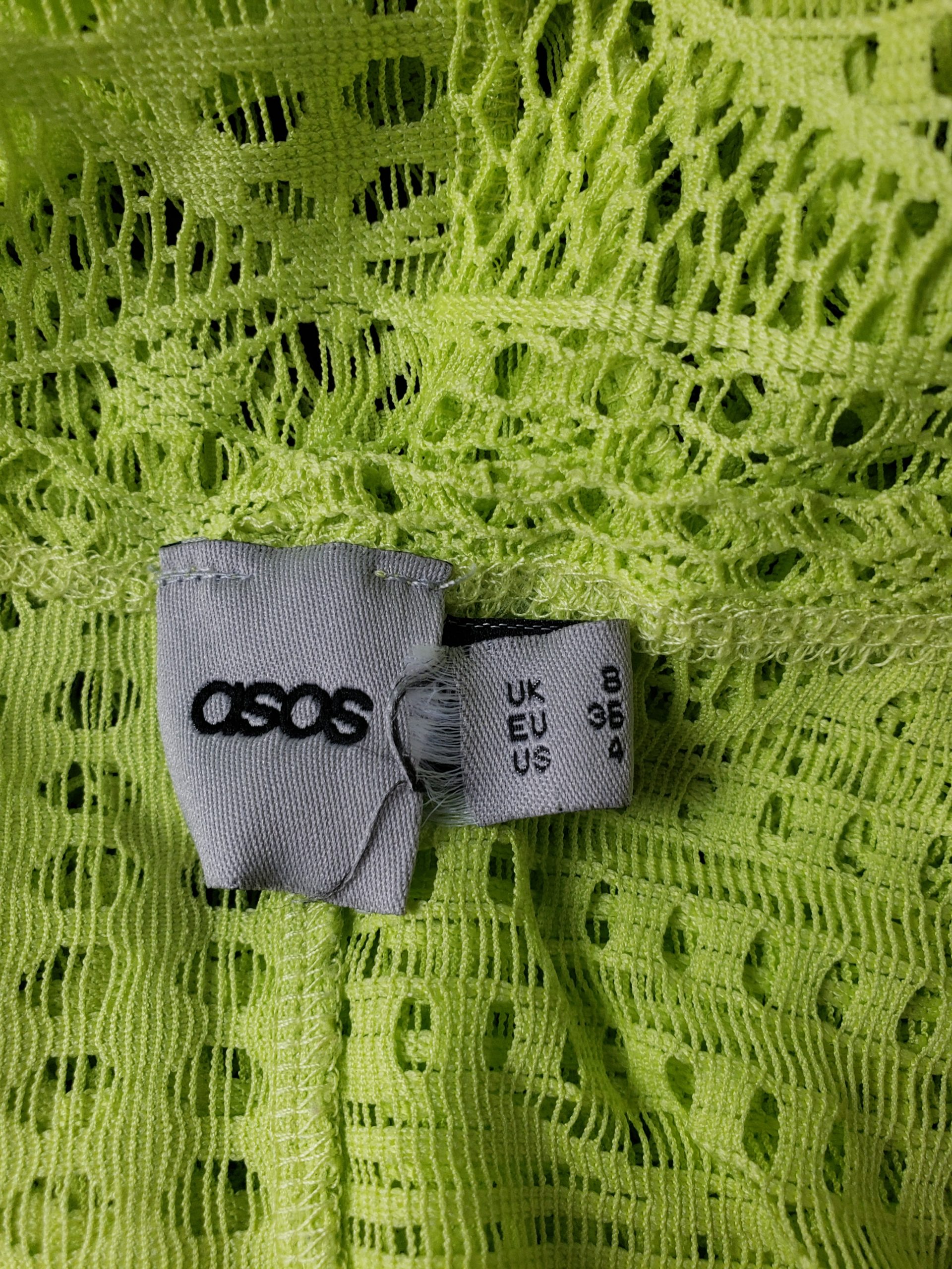 Салатова ажурна блузка ASOS з короткими рукавами - вживаний одяг з поліестеру 3 Салатова ажурна блузка ASOS з короткими рукавами - вживаний одяг з поліестеру - Зображення 3