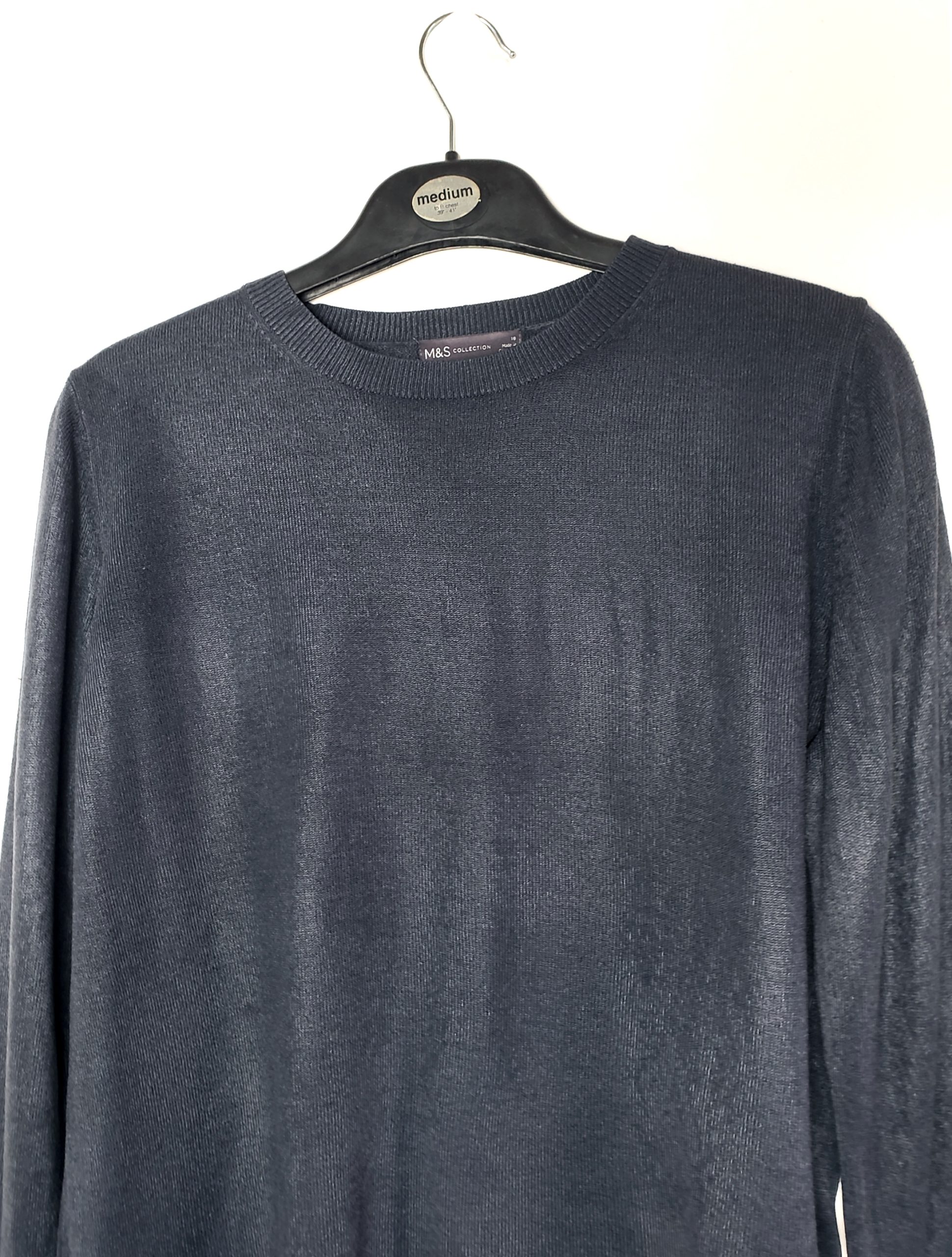 Стильний синій светр M&S - елегантний акриловий джемпер у ідеальному стані 4 Стильний синій светр M&S - елегантний акриловий джемпер у ідеальному стані - Зображення 4