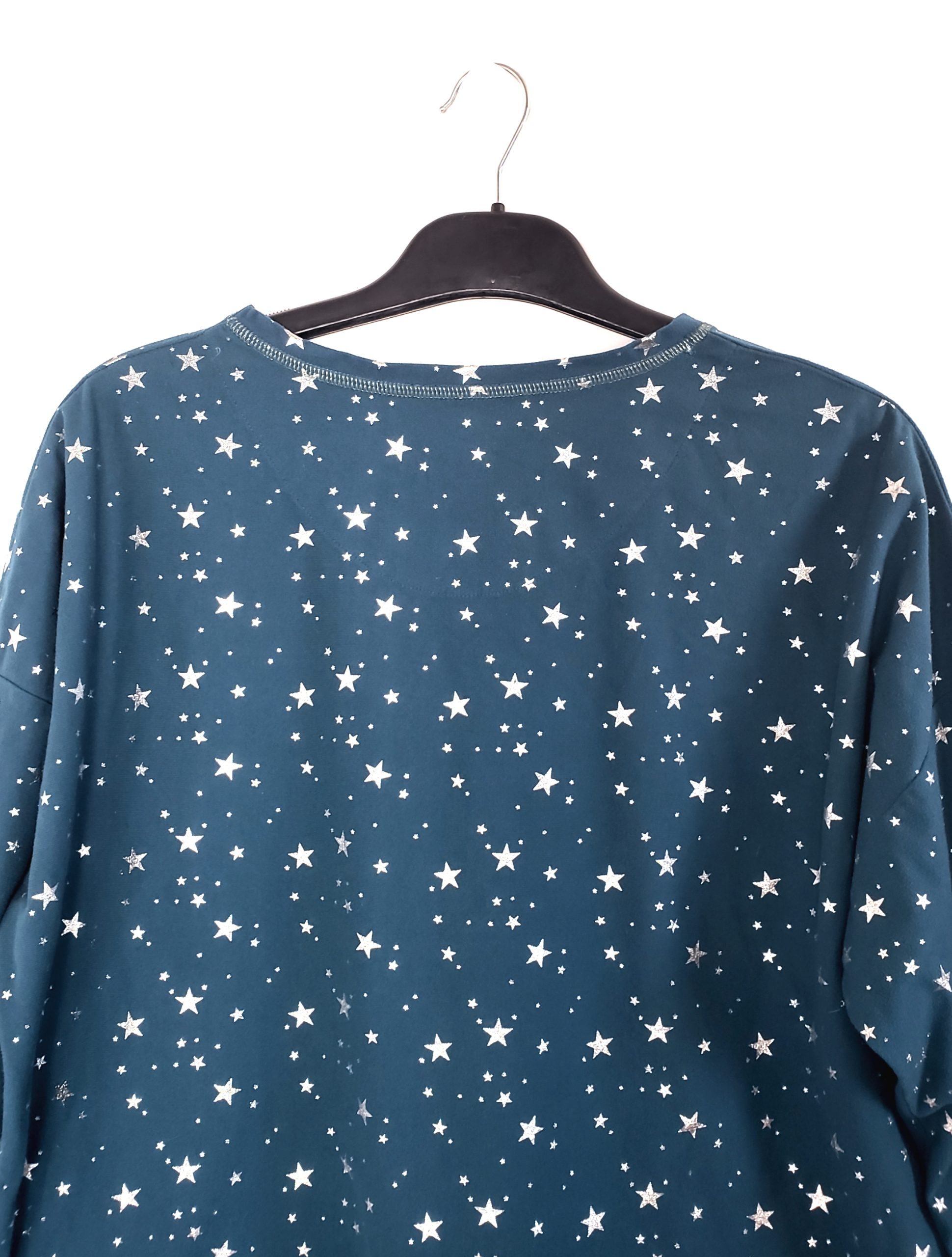 Стильний бірюзовий лонгслів з зірками - елегантна мода для мрійниць 5 Стильний бірюзовий лонгслів з зірками - елегантна мода для мрійниць - Зображення 5