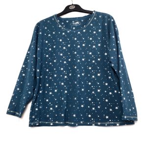 Стильний бірюзовий лонгслів з зірками - елегантна мода для мрійниць