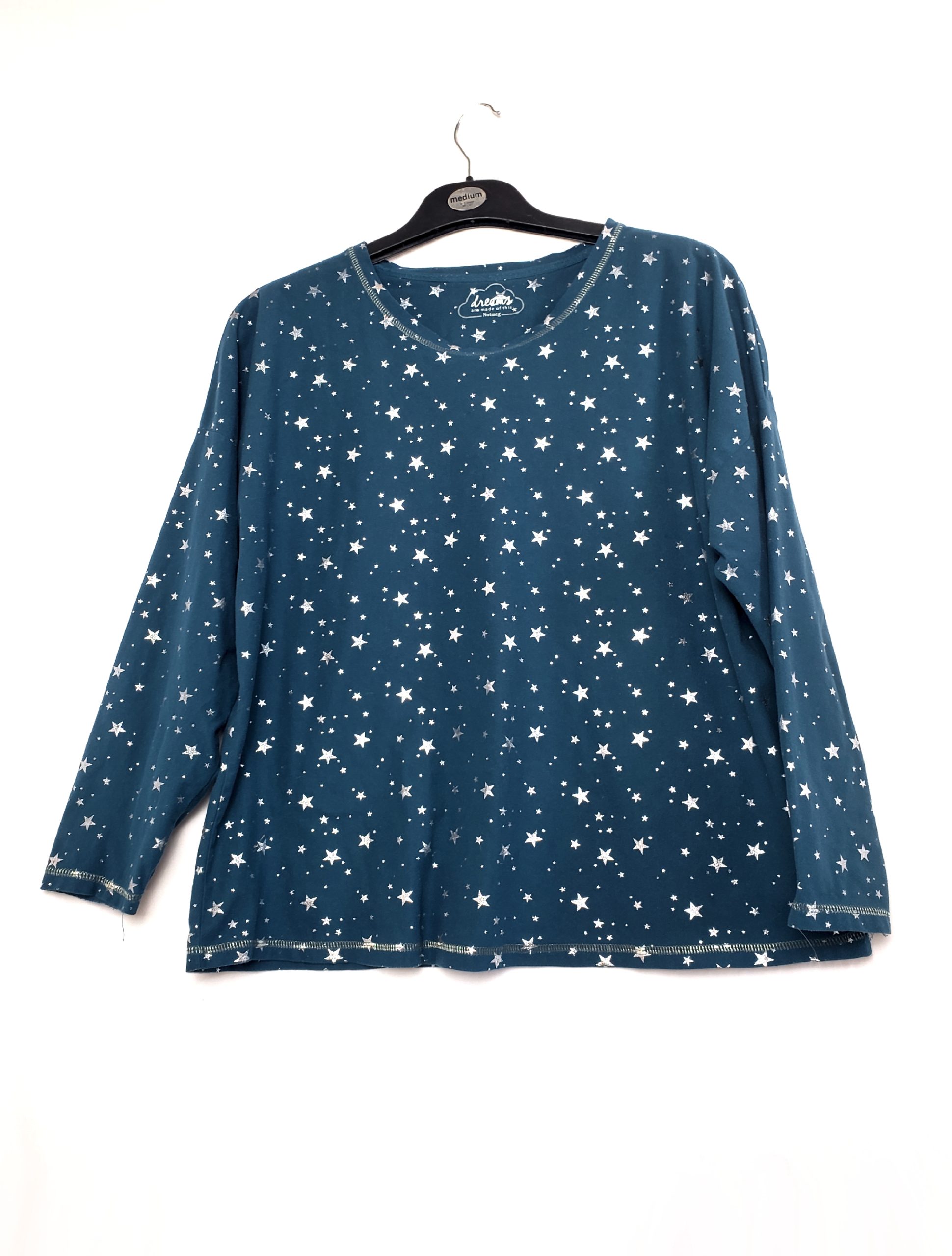 Стильний бірюзовий лонгслів з зірками - елегантна мода для мрійниць 1 Стильний бірюзовий лонгслів з зірками - елегантна мода для мрійниць