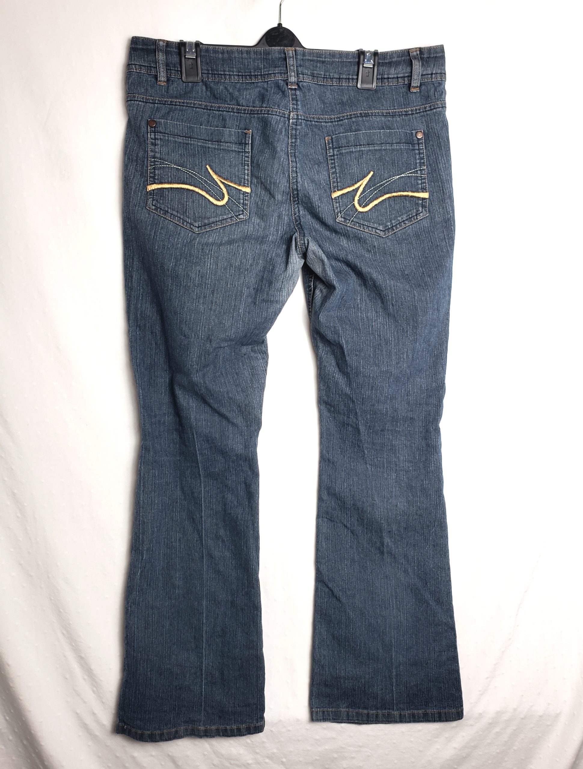 Сині джинси з вишивкою вживані жіночі повсякденні стильні 3 Сині джинси з вишивкою вживані жіночі повсякденні стильні - Зображення 3