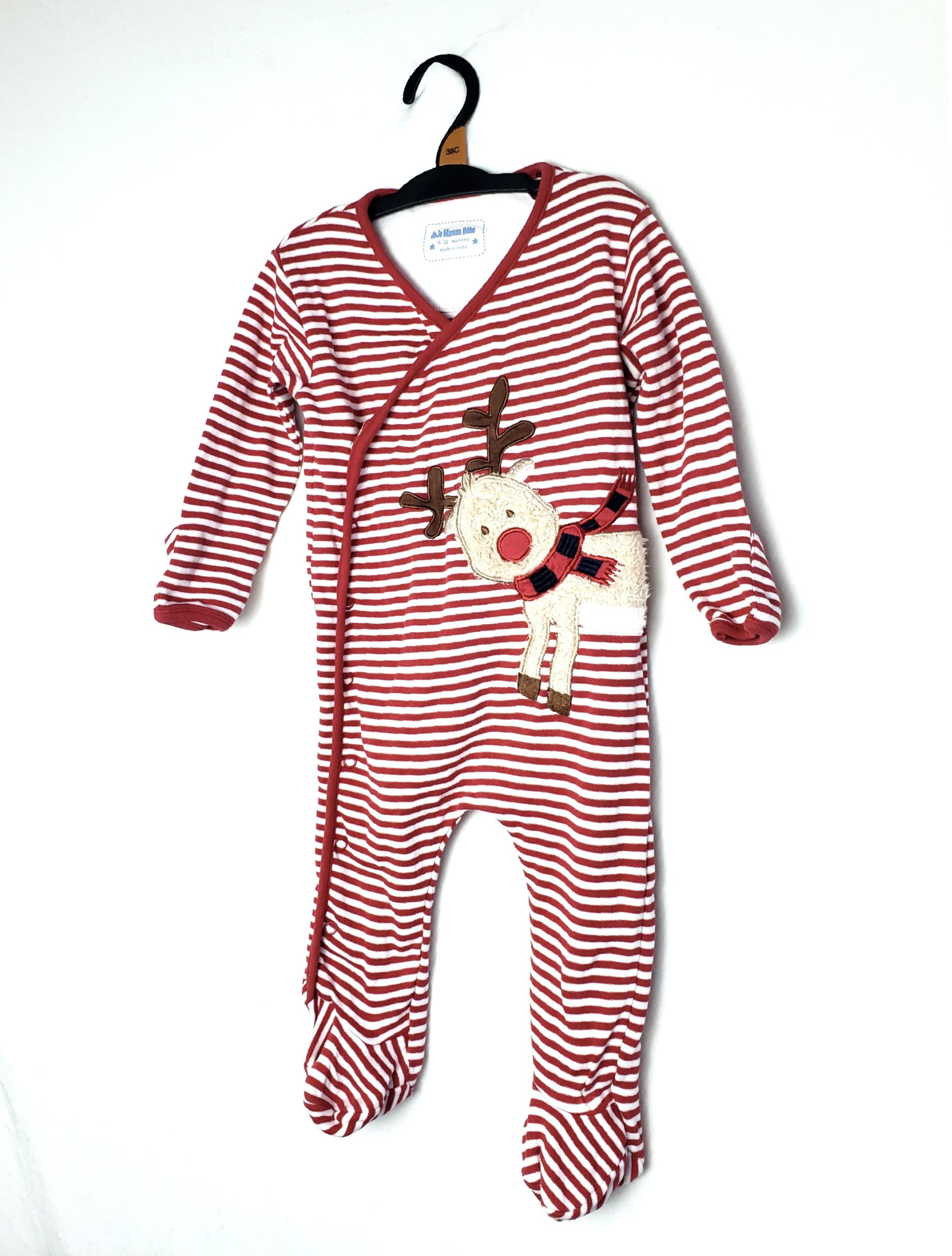 Дитячий комбінезон з оленем 9-12 місяців - святковий новорічний одяг для малюків 1 Дитячий комбінезон з оленем 9-12 місяців - святковий новорічний одяг для малюків