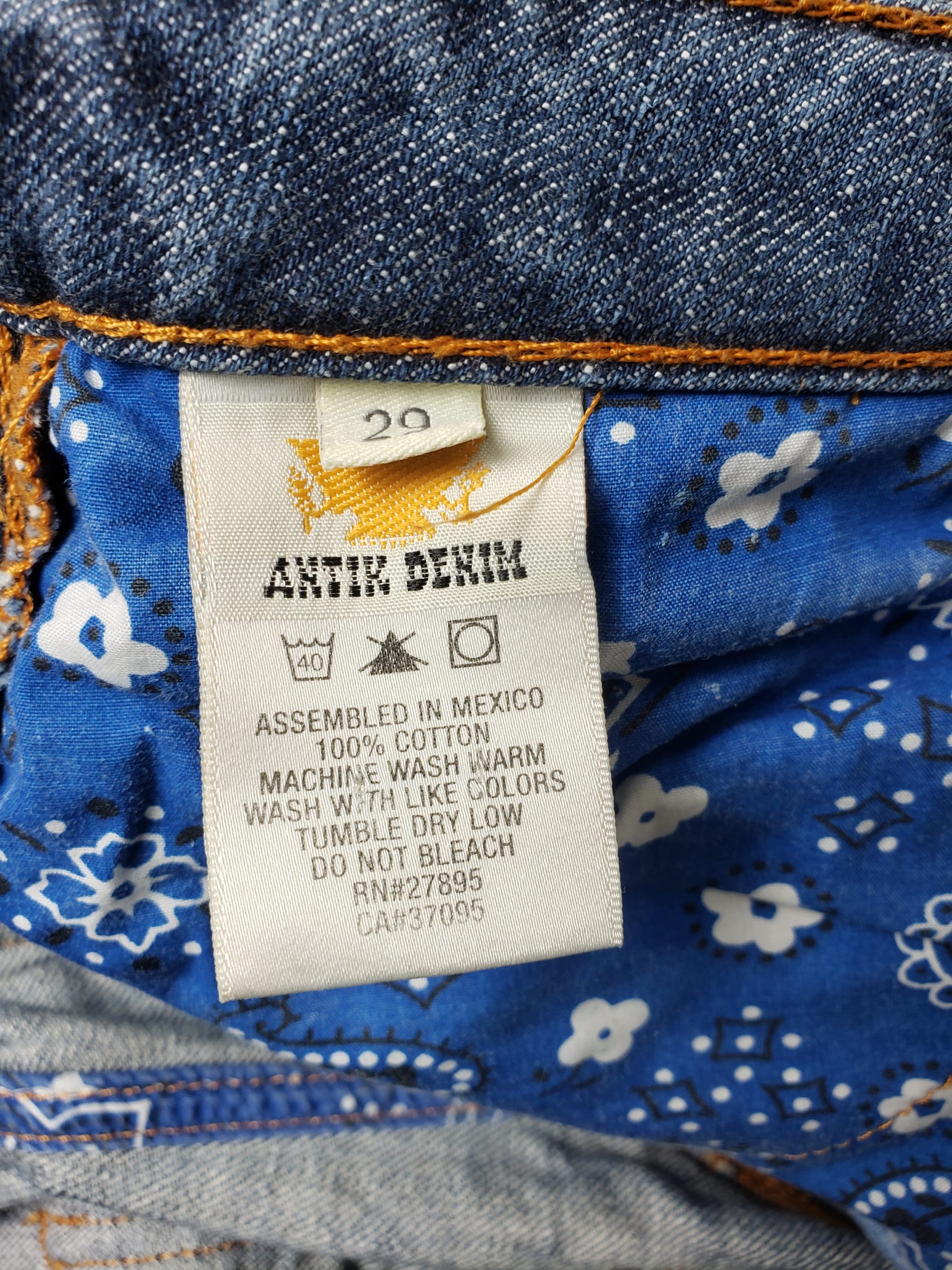 Джинси Antik Denim з вишивкою синього кольору - винтажний стиль для повсякденного носіння 6 Джинси Antik Denim з вишивкою синього кольору - винтажний стиль для повсякденного носіння - Зображення 6