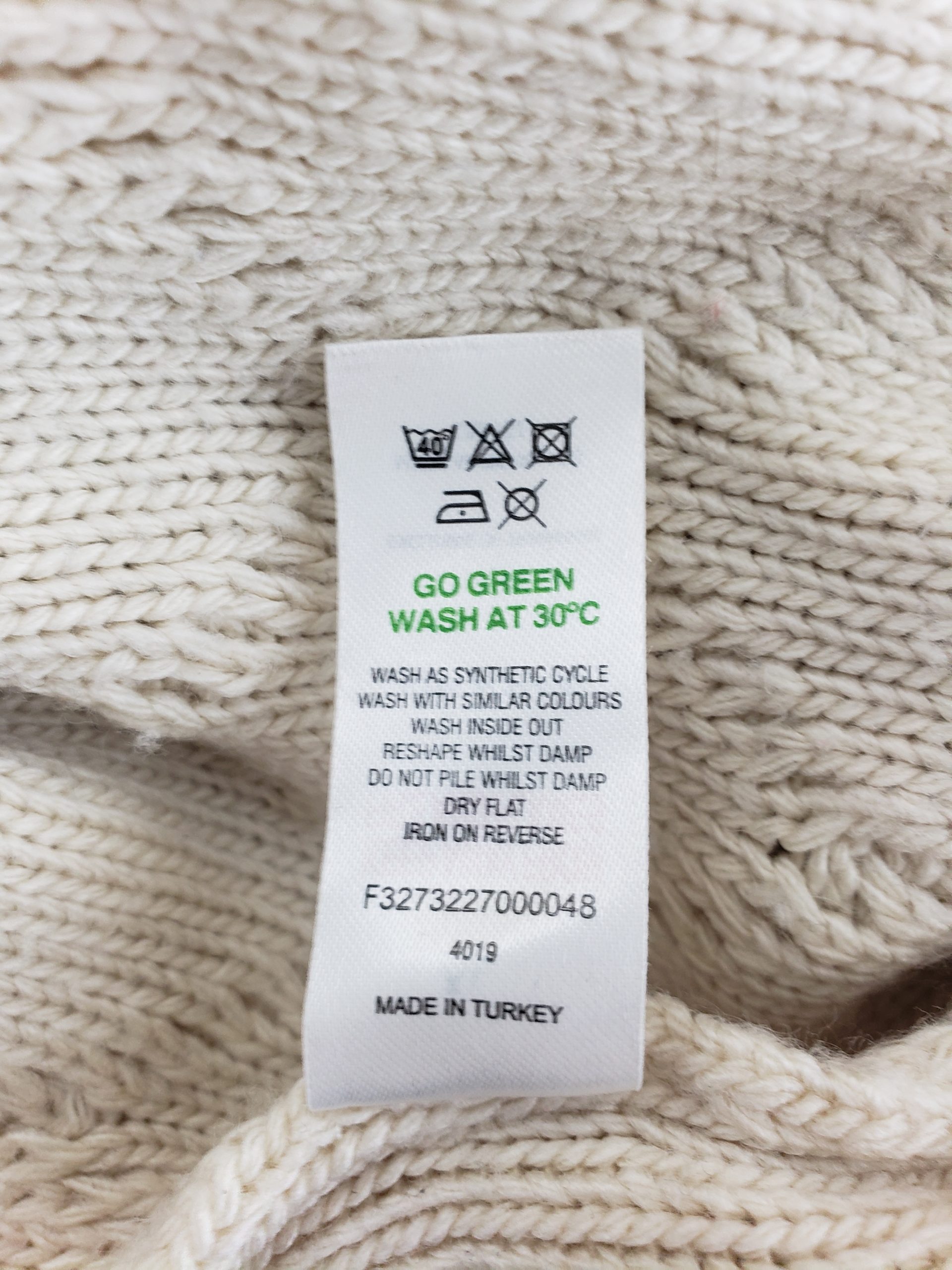 Бежевий светр жіночий з аранським візерунком Papaya - акриловий в'язаний пуловер XL 8 Бежевий светр жіночий з аранським візерунком Papaya - акриловий в'язаний пуловер XL - Зображення 8