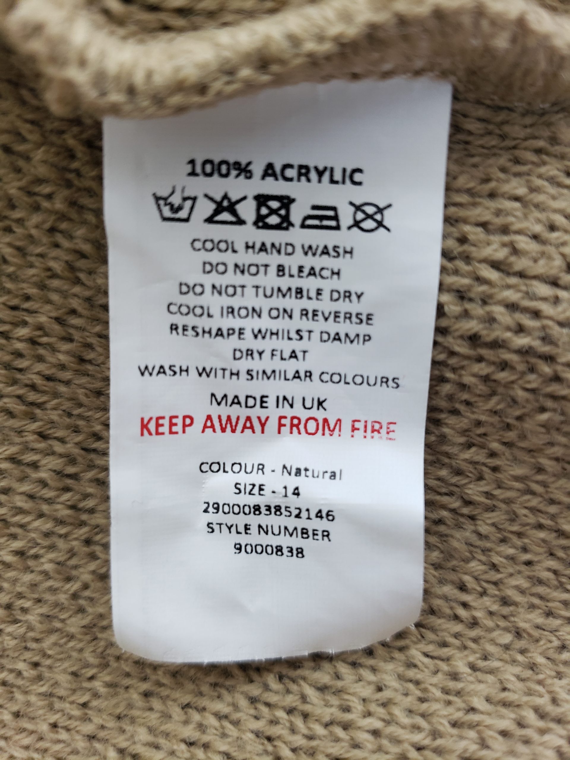 Елегантний бежевий кардиган з акрилу - жіночий в'язаний кардиган без застібок в ідеальному стані 7 Елегантний бежевий кардиган з акрилу - жіночий в'язаний кардиган без застібок в ідеальному стані - Зображення 7