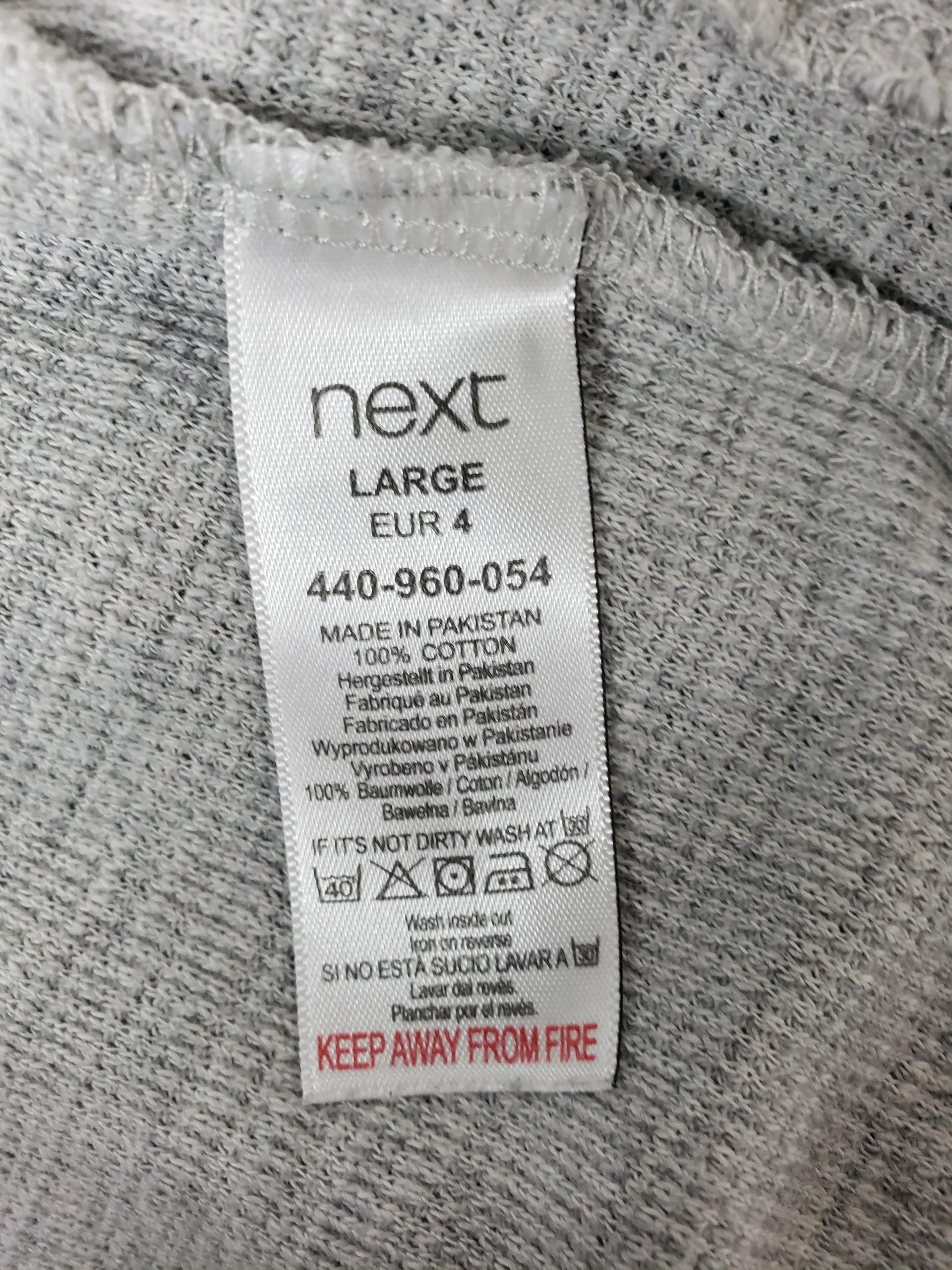 Сіра бавовняна кофта унісекс Next на блискавці - вживаний одяг в ідеальному стані 5 Сіра бавовняна кофта унісекс Next на блискавці - вживаний одяг в ідеальному стані - Зображення 5