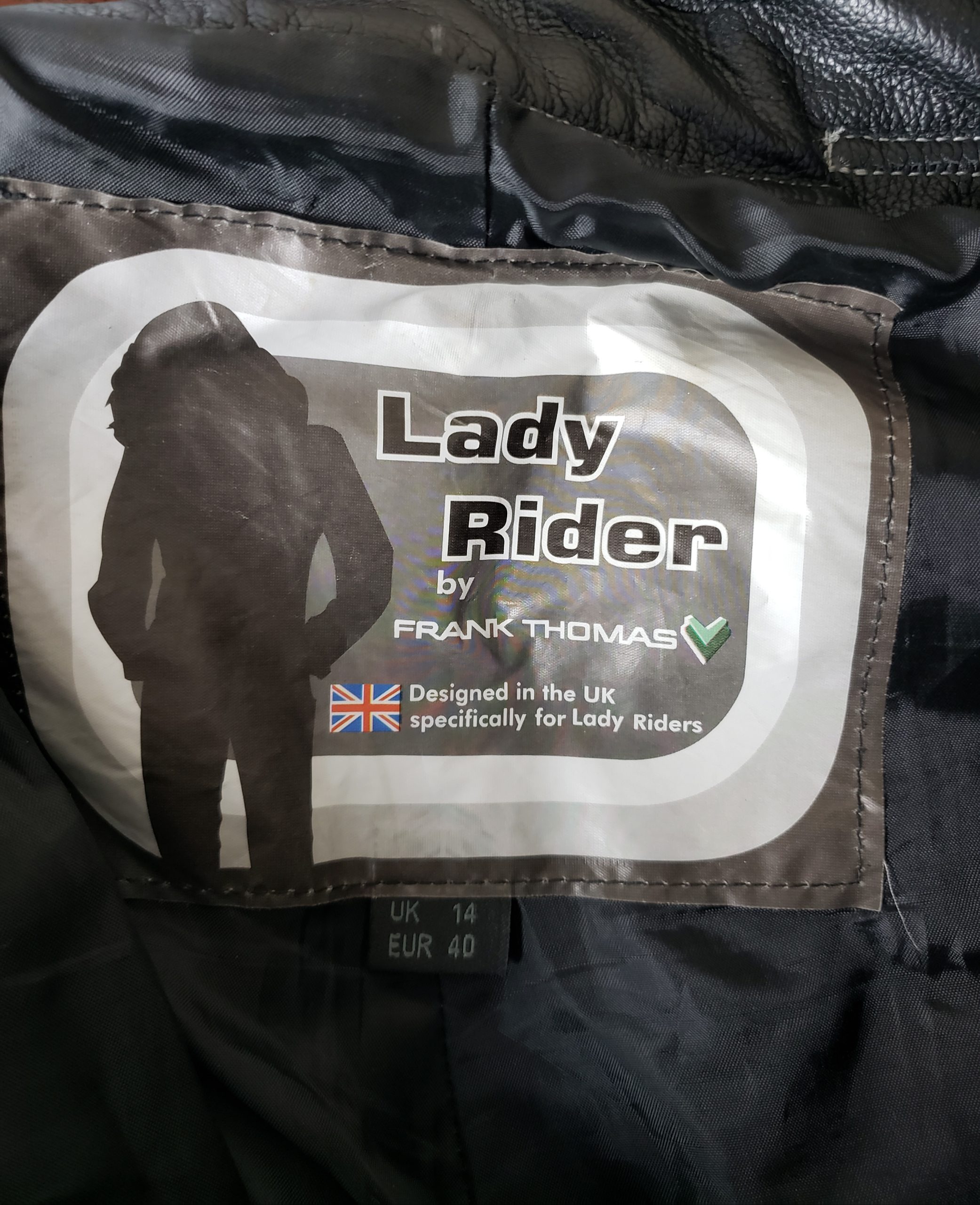 Жіночі шкіряні штани Frank Thomas для мотоциклу - чорна шкіра vintage стиль 12 Жіночі шкіряні штани Frank Thomas для мотоциклу - чорна шкіра vintage стиль - Зображення 12