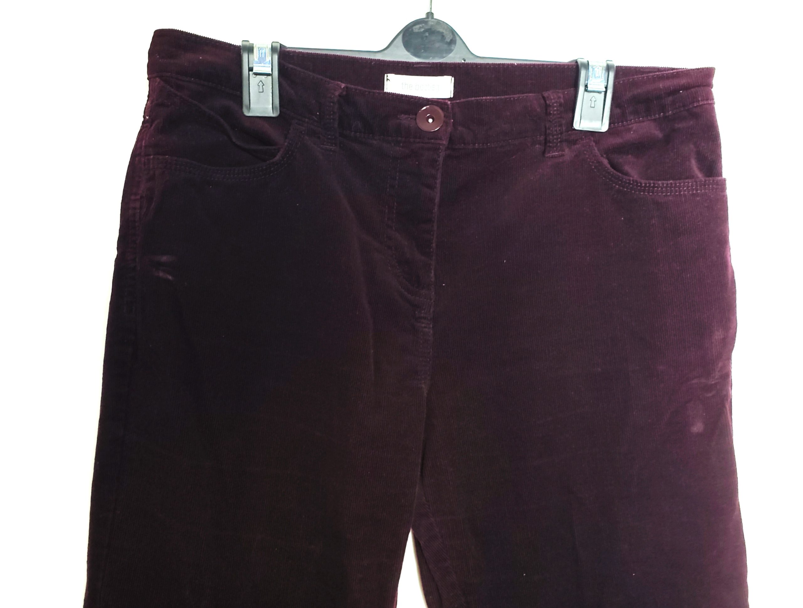 Стильні бордові штани M&S - елегантний вельвет для модного образу 3 Стильні бордові штани M&S - елегантний вельвет для модного образу - Зображення 3