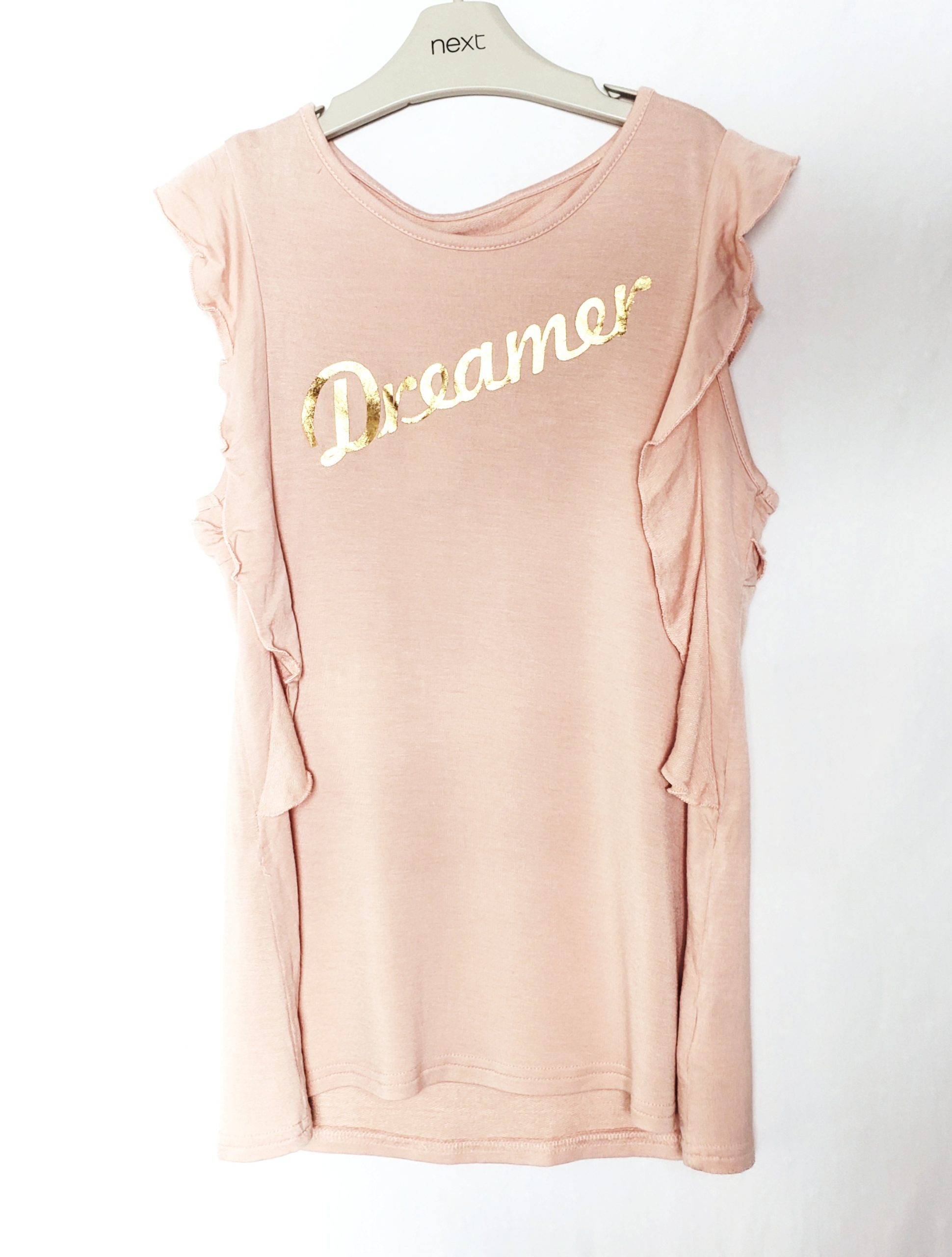 Бежева дитяча футболка з принтом Dreamer - повсякденний одяг для дівчинки на кожен день 1 Бежева дитяча футболка з принтом Dreamer - повсякденний одяг для дівчинки на кожен день