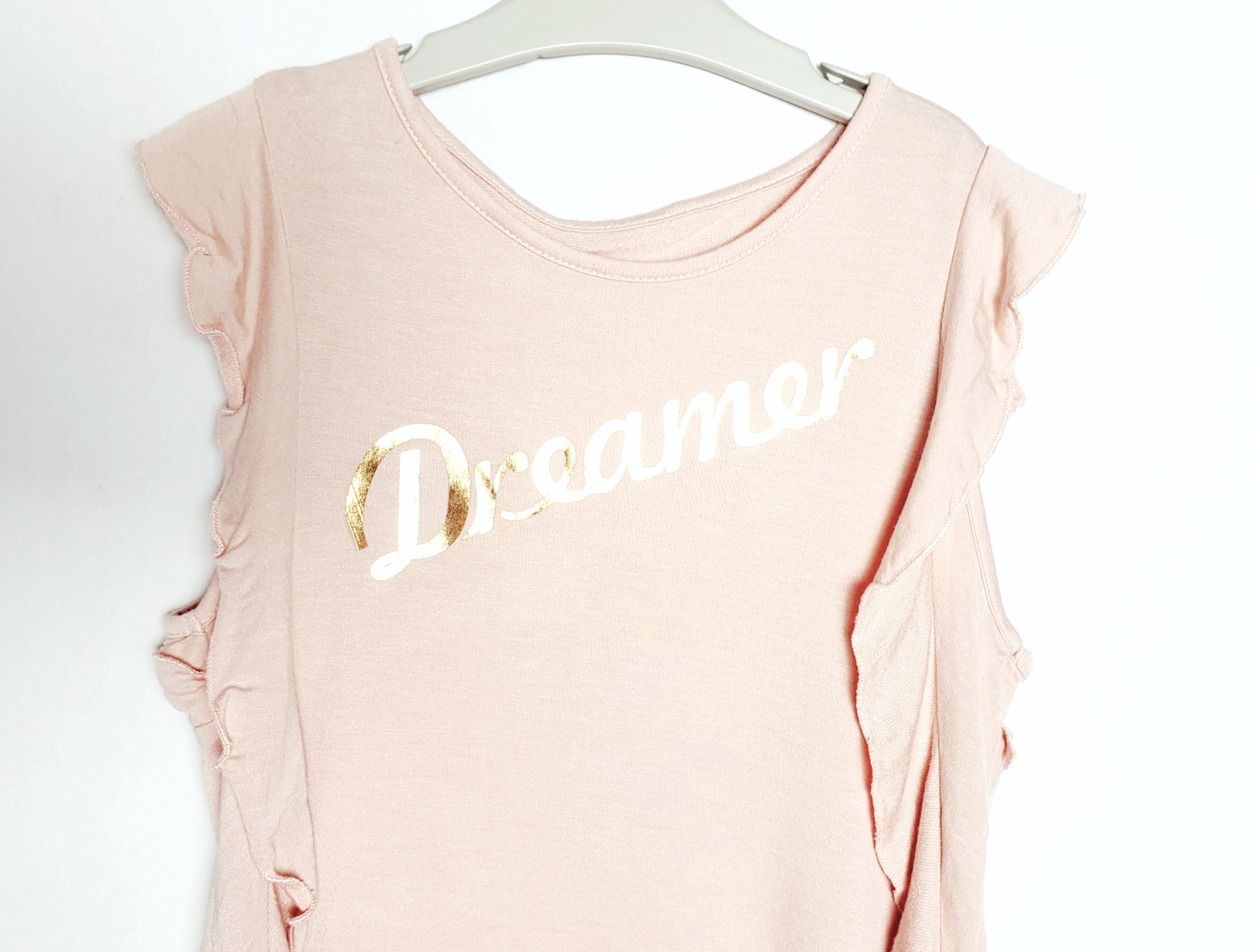 Бежева дитяча футболка з принтом Dreamer - повсякденний одяг для дівчинки на кожен день 4 Бежева дитяча футболка з принтом Dreamer - повсякденний одяг для дівчинки на кожен день - Зображення 4