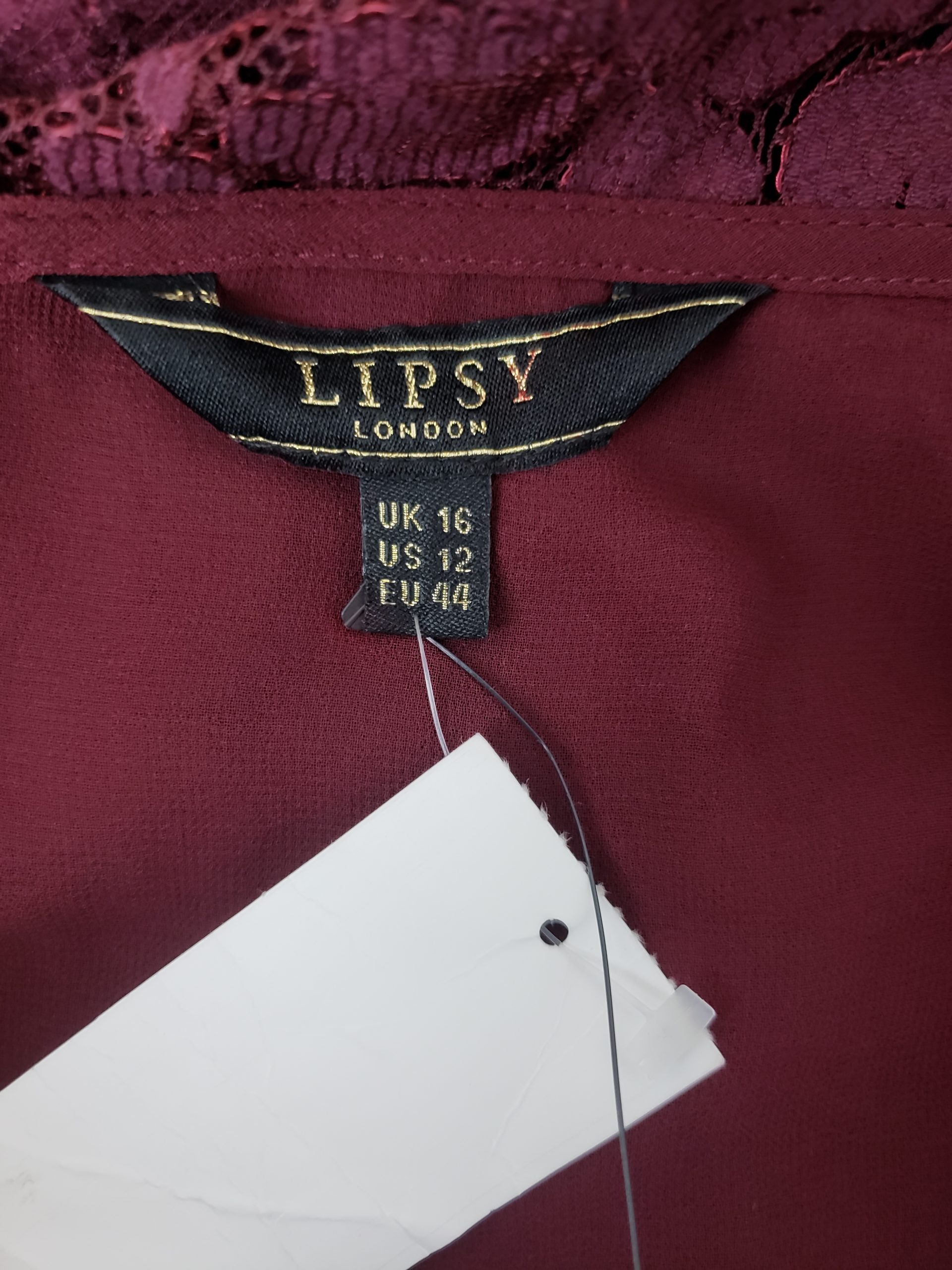 Елегантна бордова блуза з мереживом - стильний топ для модних жінок 6 Елегантна бордова блуза з мереживом - стильний топ для модних жінок - Зображення 6