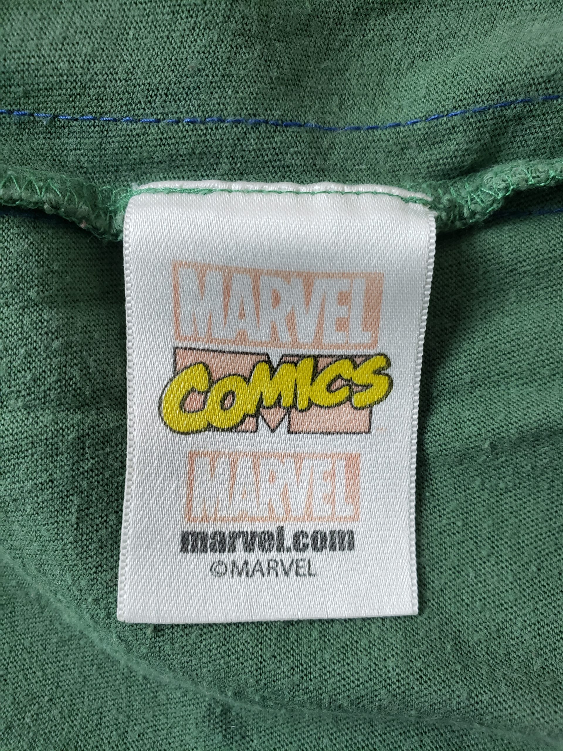 Вінтажна футболка Marvel Hulk зелена бавовняна з принтом комікса - секонд хенд M розмір 7 Вінтажна футболка Marvel Hulk зелена бавовняна з принтом комікса - секонд хенд M розмір - Зображення 7