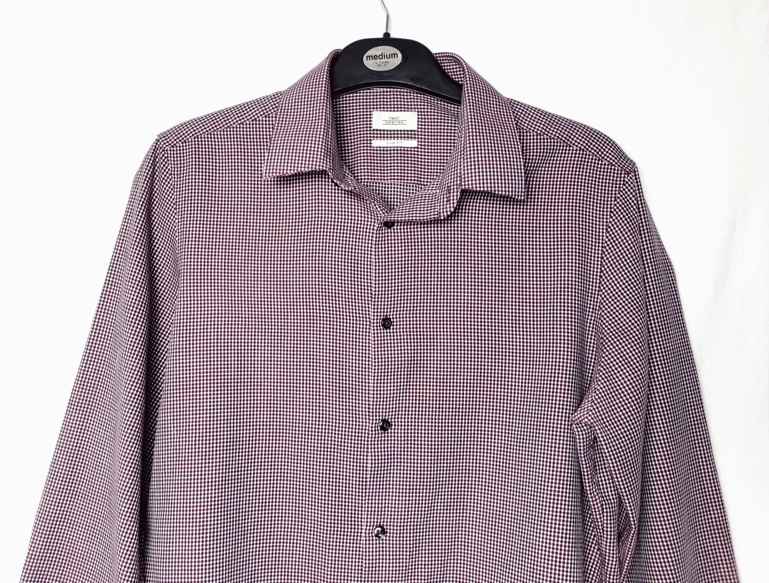 Чоловіча сорочка Next в клітинку - Slim Fit, розмір 17/43, вживана в ідеальному стані 2 Чоловіча сорочка Next в клітинку - Slim Fit, розмір 17/43, вживана в ідеальному стані - Зображення 2