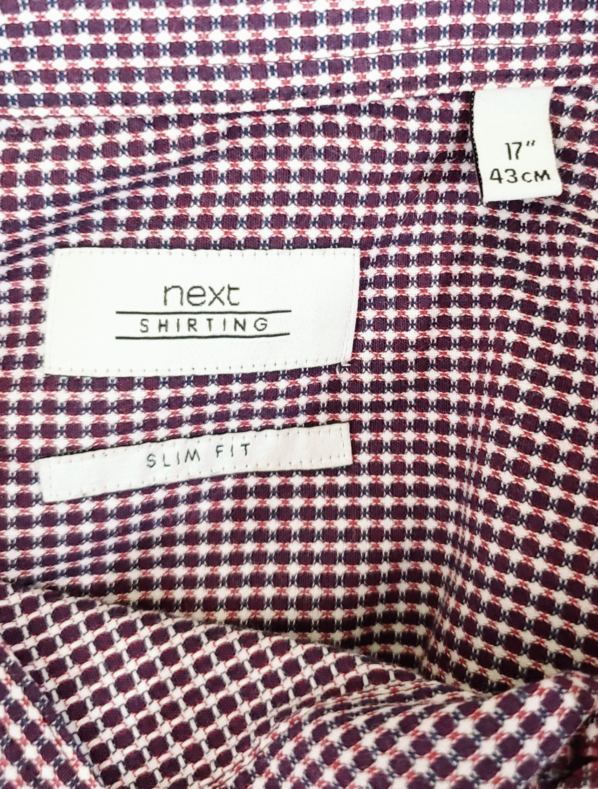 Чоловіча сорочка Next в клітинку - Slim Fit, розмір 17/43, вживана в ідеальному стані 7 Чоловіча сорочка Next в клітинку - Slim Fit, розмір 17/43, вживана в ідеальному стані - Зображення 7