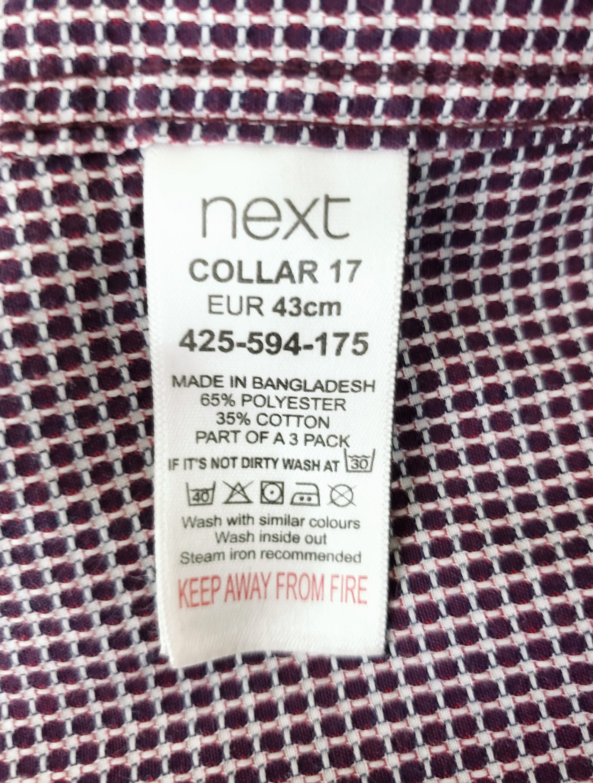 Чоловіча сорочка Next в клітинку - Slim Fit, розмір 17/43, вживана в ідеальному стані 8 Чоловіча сорочка Next в клітинку - Slim Fit, розмір 17/43, вживана в ідеальному стані - Зображення 8