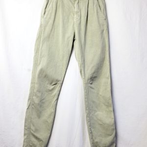 Чоловічі штани ZARA оливкові з бавовни та ліоцелу - вживані брюки в гарному стані
