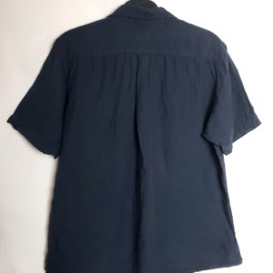 Чоловіча лляна сорочка John Lewis синя з коротким рукавом - ідеальний стан