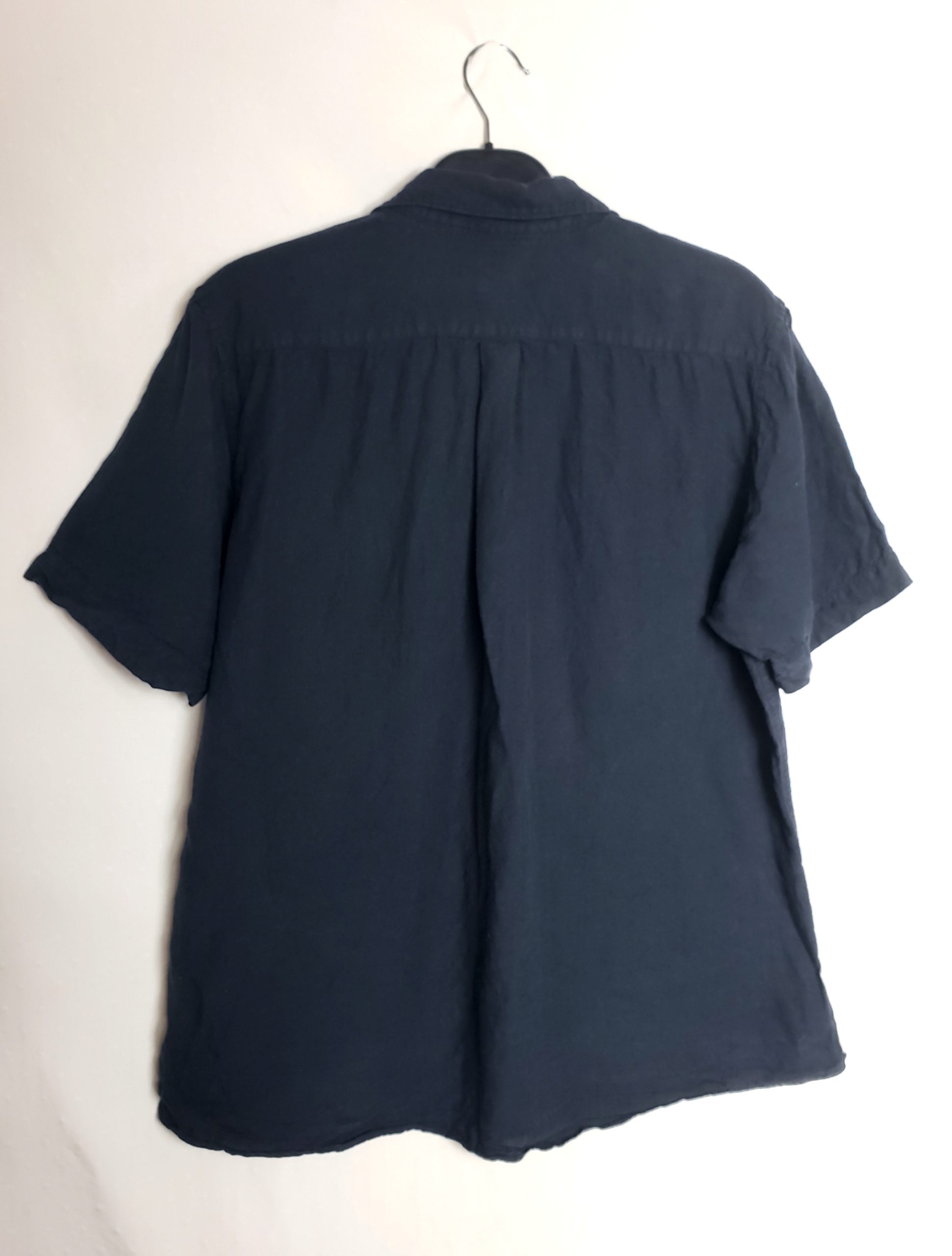 Чоловіча лляна сорочка John Lewis синя з коротким рукавом - ідеальний стан 1 Чоловіча лляна сорочка John Lewis синя з коротким рукавом - ідеальний стан