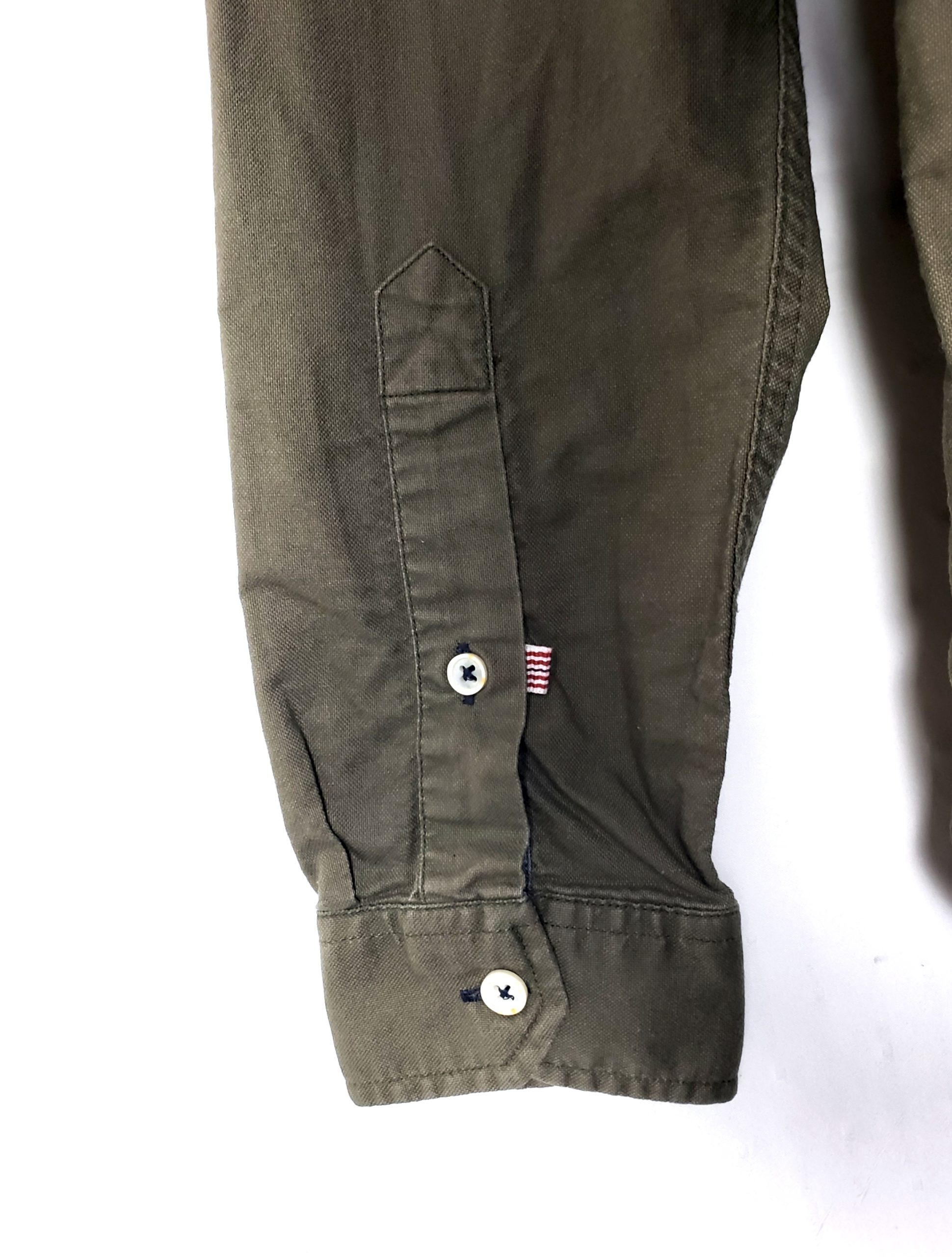 Чоловіча бавовняна сорочка Zara Man хакі кольору - класична сорочка з довгим рукавом розмір S 3 Чоловіча бавовняна сорочка Zara Man хакі кольору - класична сорочка з довгим рукавом розмір S - Зображення 3