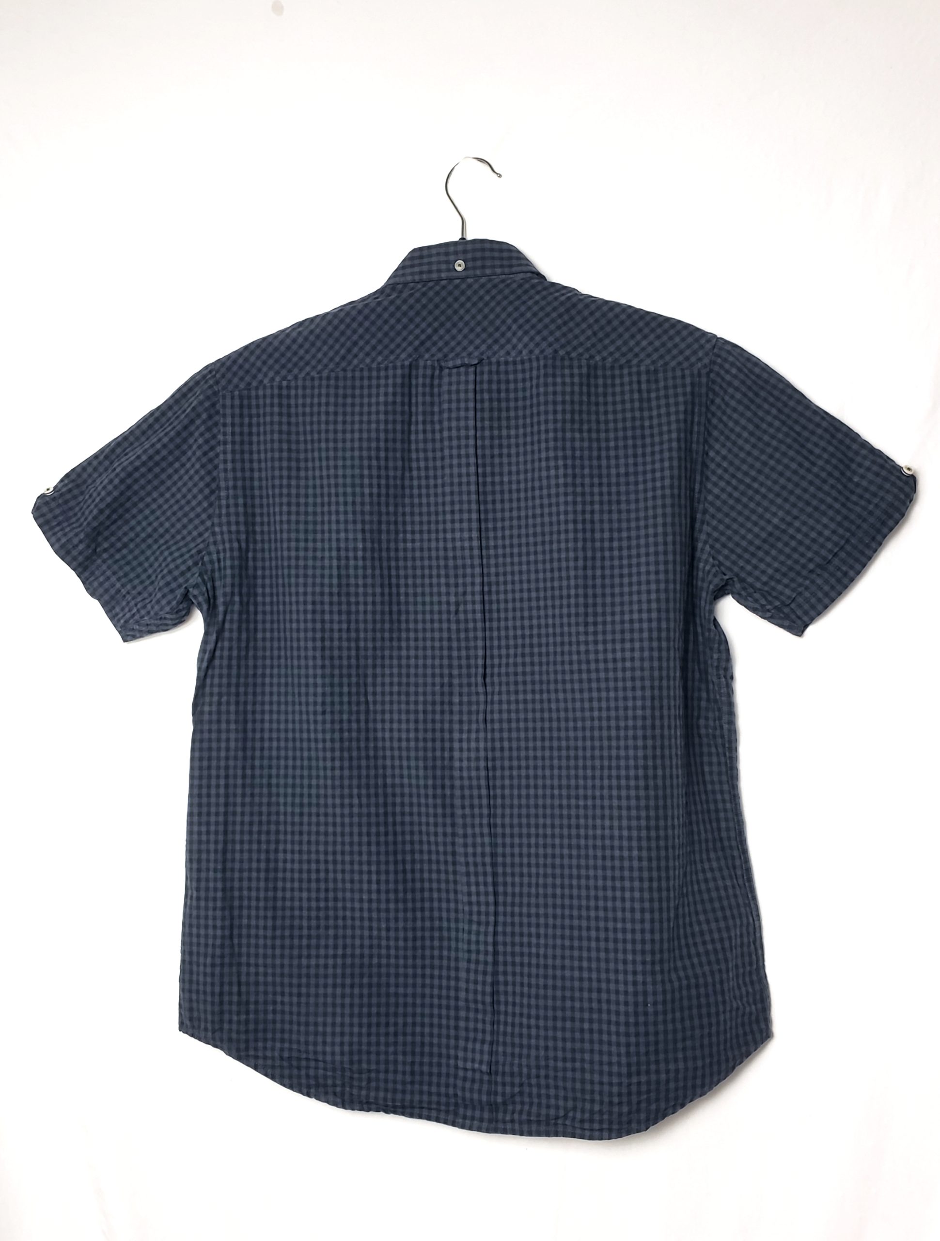 Чоловіча сорочка Ben Sherman в клітинку з коротким рукавом - літня casual сорочка синього кольору 2 Чоловіча сорочка Ben Sherman в клітинку з коротким рукавом - літня casual сорочка синього кольору - Зображення 2