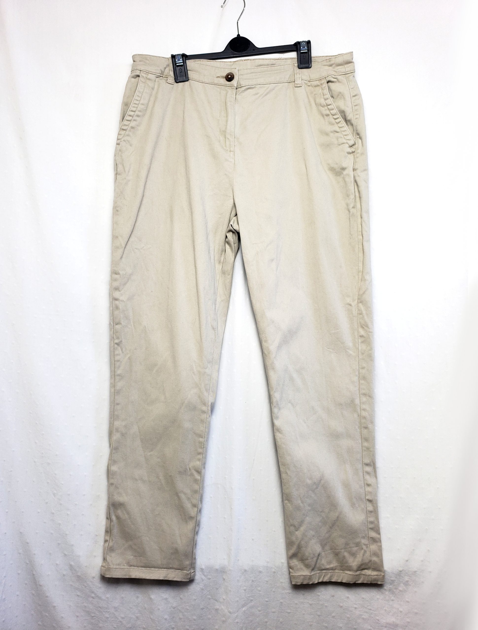 Бежеві чоловічі брюки Peacocks з бавовни - класичні штани casual стиль 1 Бежеві чоловічі брюки Peacocks з бавовни - класичні штани casual стиль