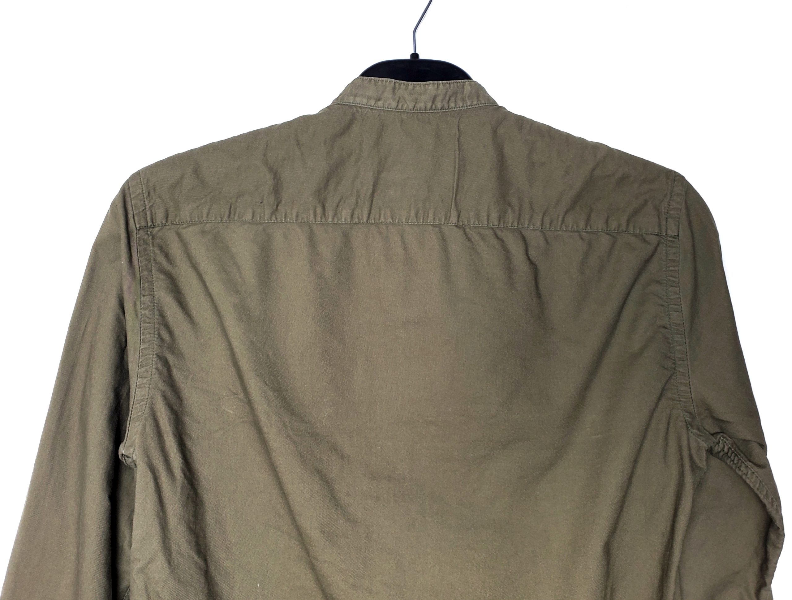 Чоловіча бавовняна сорочка Zara Man хакі кольору - класична сорочка з довгим рукавом розмір S 5 Чоловіча бавовняна сорочка Zara Man хакі кольору - класична сорочка з довгим рукавом розмір S - Зображення 5