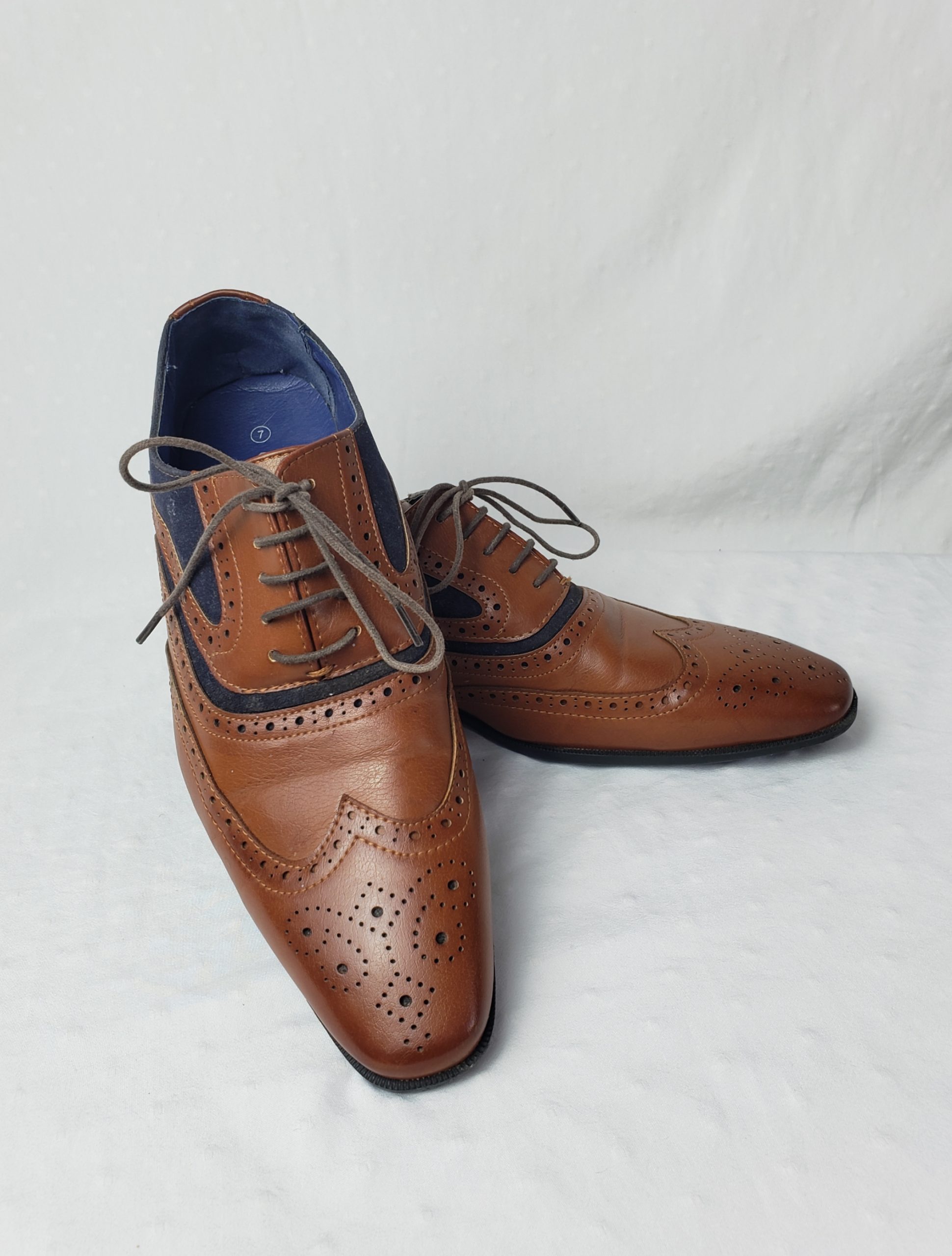 Чоловічі шкіряні туфлі Charles Southwell 40 розмір коричневі з фіолетовими вставками 1 Чоловічі шкіряні туфлі Charles Southwell 40 розмір коричневі з фіолетовими вставками