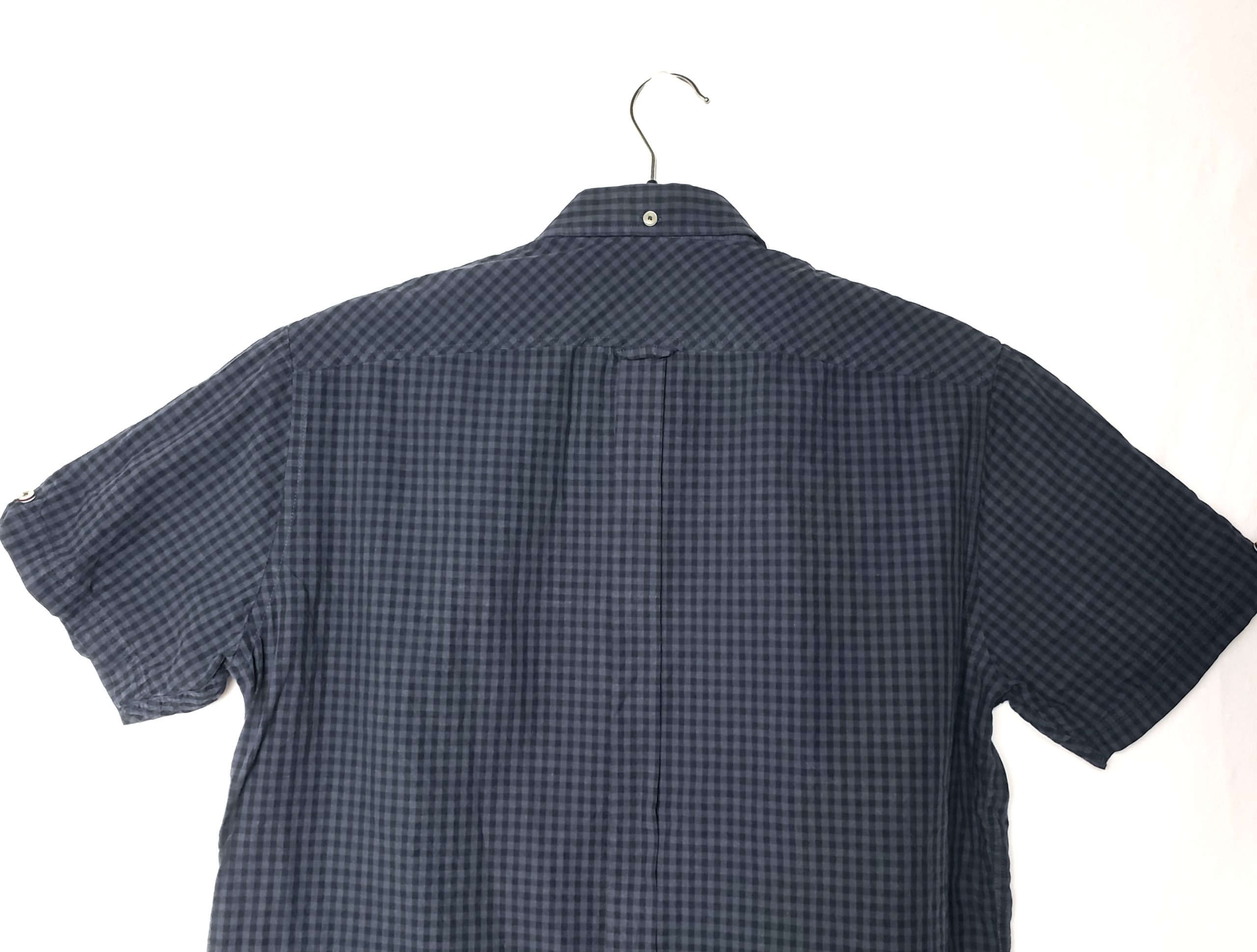 Чоловіча сорочка Ben Sherman в клітинку з коротким рукавом - літня casual сорочка синього кольору 6 Чоловіча сорочка Ben Sherman в клітинку з коротким рукавом - літня casual сорочка синього кольору - Зображення 6