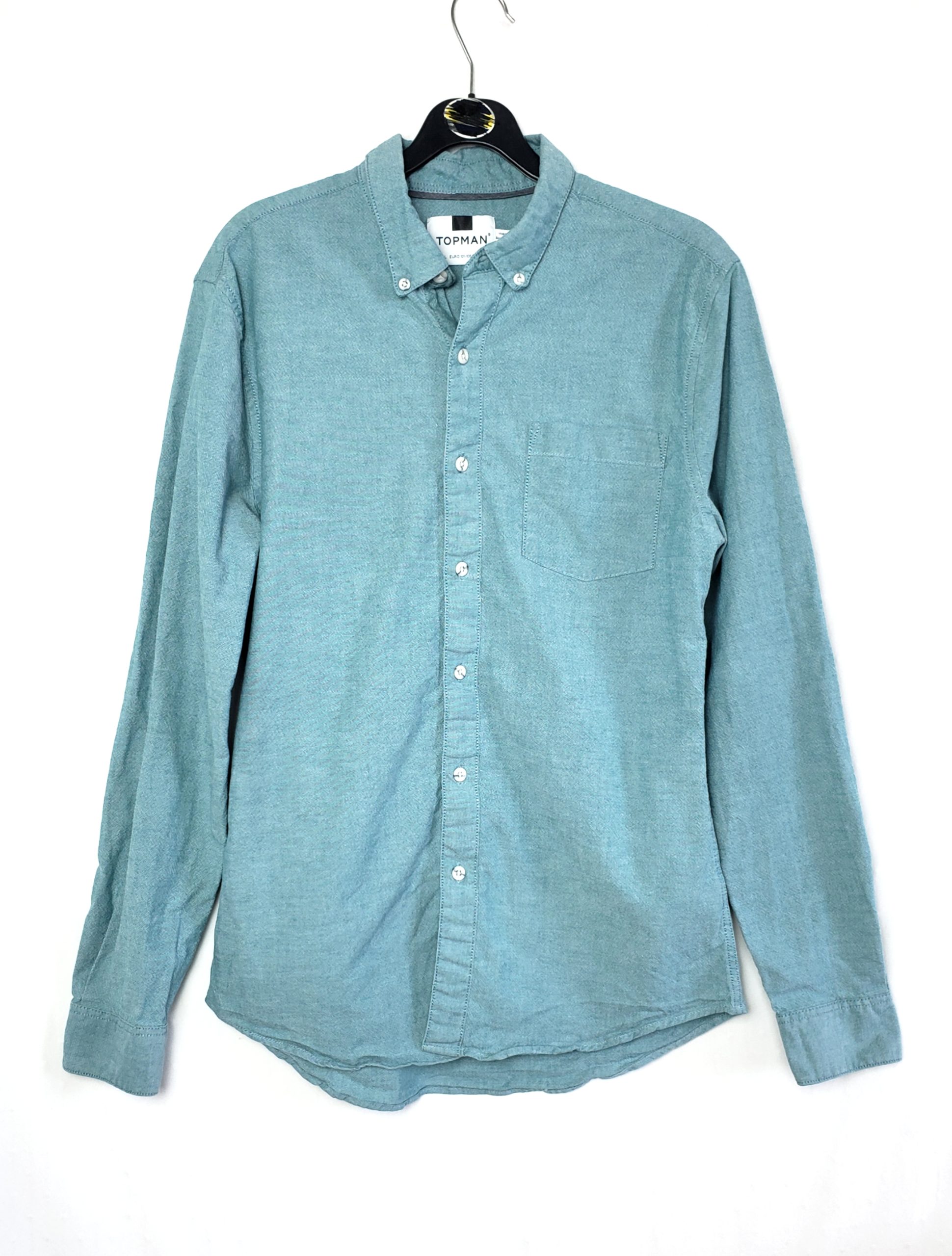 Бакитна чоловіча сорочка Topman - повсякденний стиль для роботи та відпочинку 1 Бакитна чоловіча сорочка Topman - повсякденний стиль для роботи та відпочинку