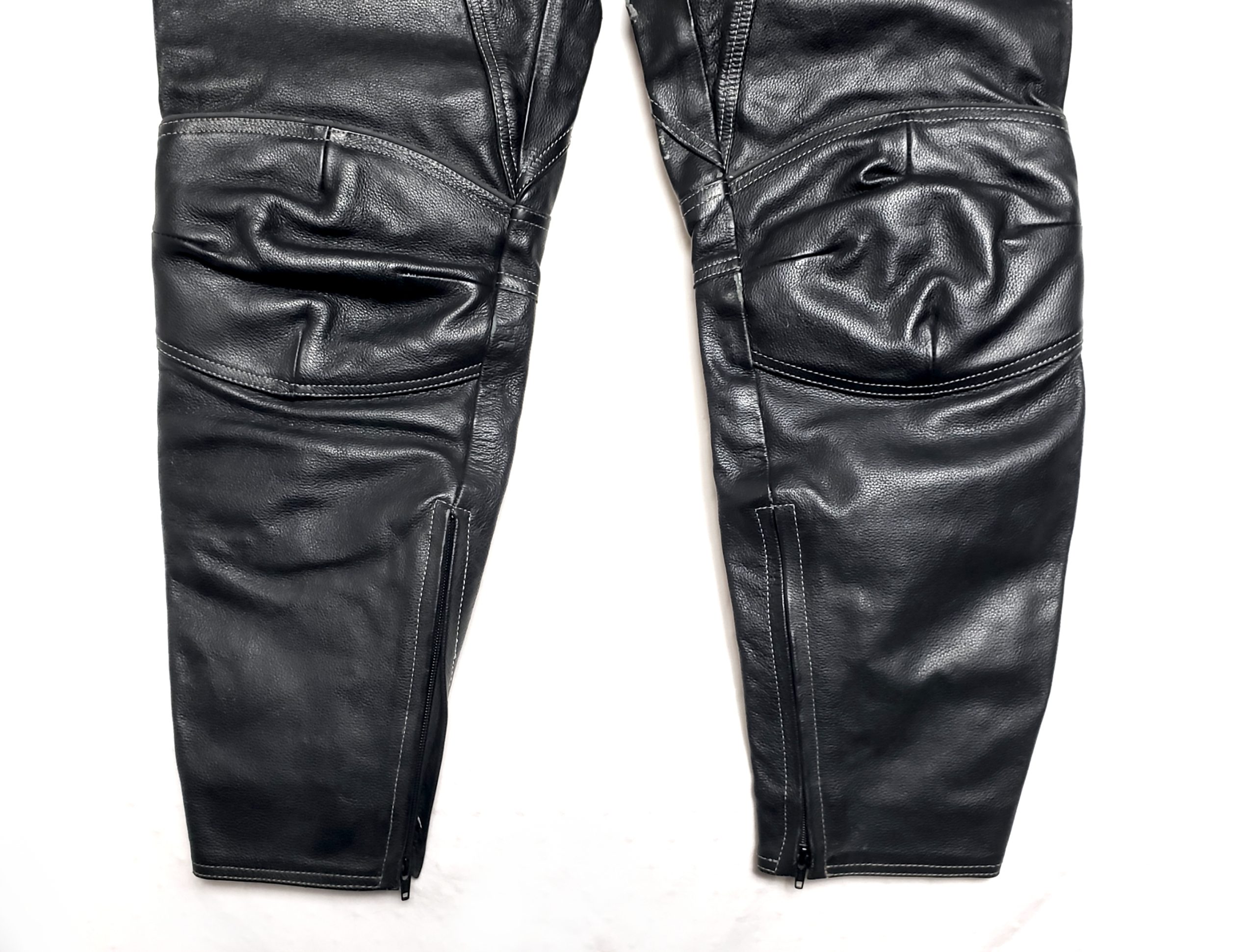 Жіночі шкіряні штани Frank Thomas для мотоциклу - чорна шкіра vintage стиль 7 Жіночі шкіряні штани Frank Thomas для мотоциклу - чорна шкіра vintage стиль - Зображення 7