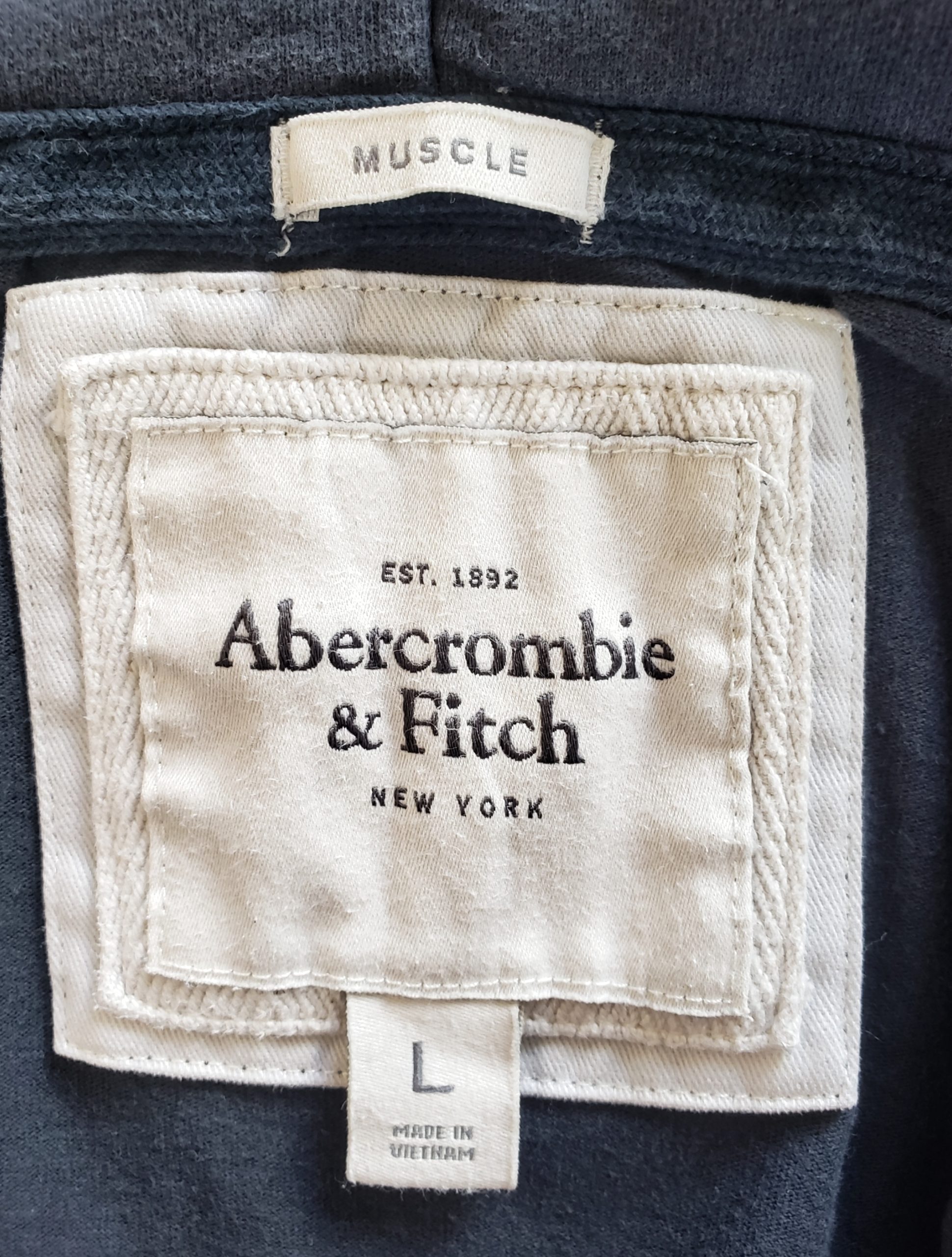 Худі Abercrombie & Fitch синій з капюшоном - бавовняна толстовка з вишивкою New York 892 8 Худі Abercrombie & Fitch синій з капюшоном - бавовняна толстовка з вишивкою New York 892 - Зображення 8
