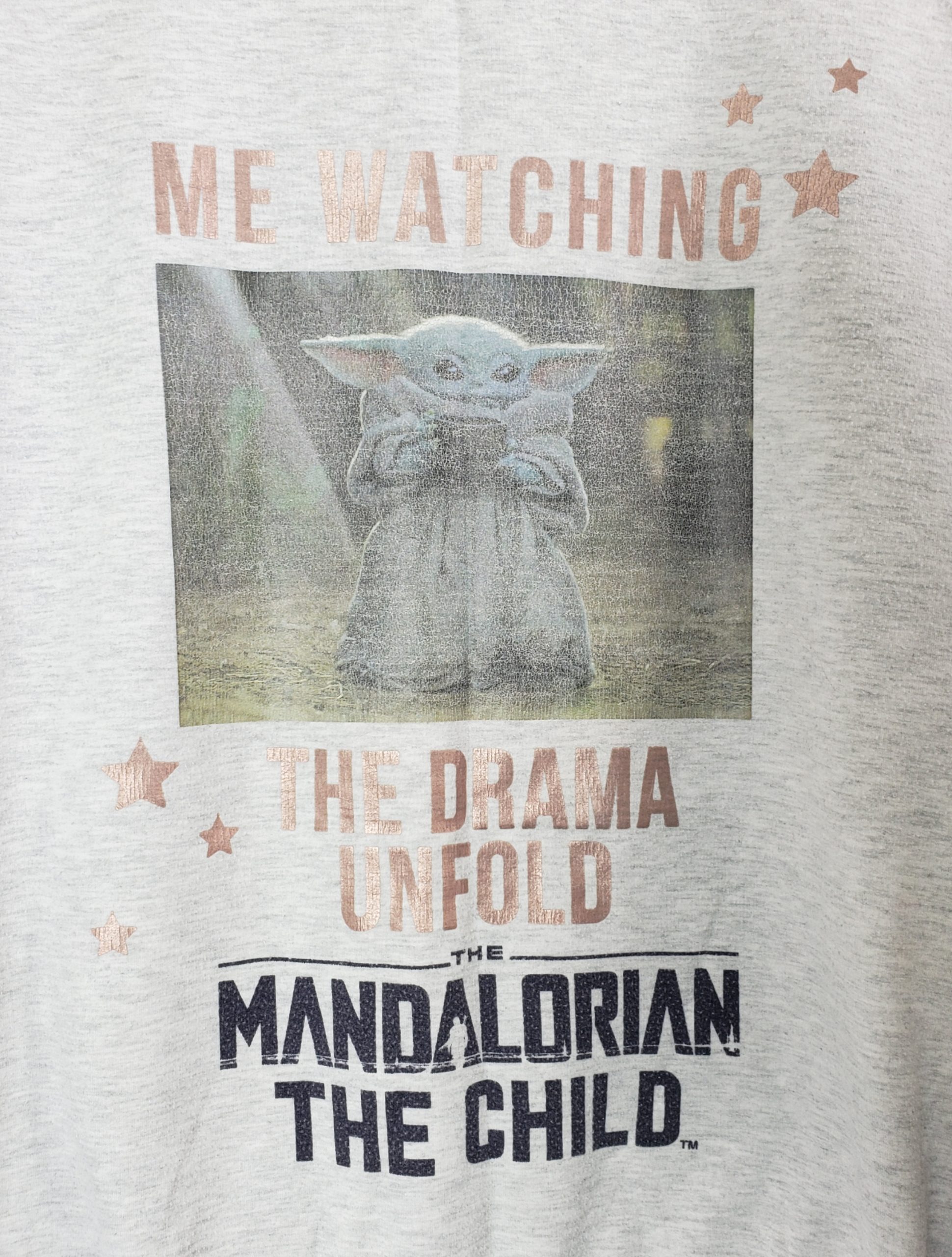 Сірий світшот Disney Star Wars Mandalorian The Child - жіночий одяг з принтом вживаний 3 Сірий світшот Disney Star Wars Mandalorian The Child - жіночий одяг з принтом вживаний - Зображення 3