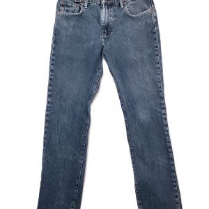 Джинси Levi's 512 чоловічі сині вживані - класичні джинси з бавовни та еластану в ідеальному стані