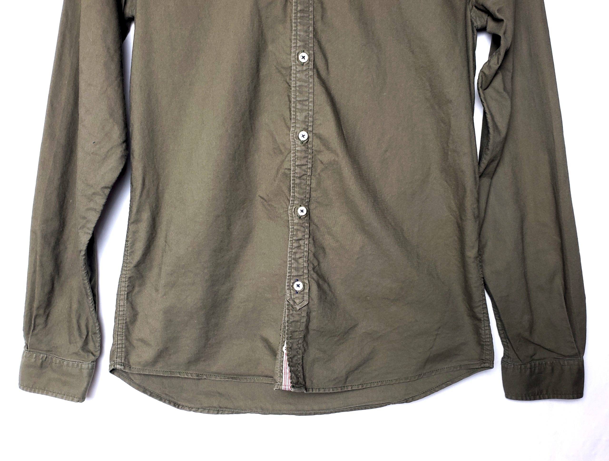 Чоловіча бавовняна сорочка Zara Man хакі кольору - класична сорочка з довгим рукавом розмір S 6 Чоловіча бавовняна сорочка Zara Man хакі кольору - класична сорочка з довгим рукавом розмір S - Зображення 6