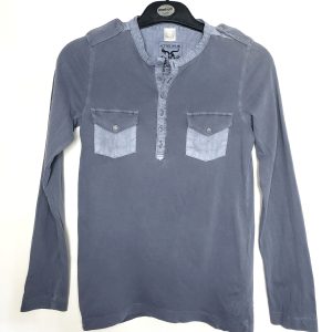 Сіра бавовняна сорочка з довгим рукавом - повсякденний стиль для офісу та відпочинку