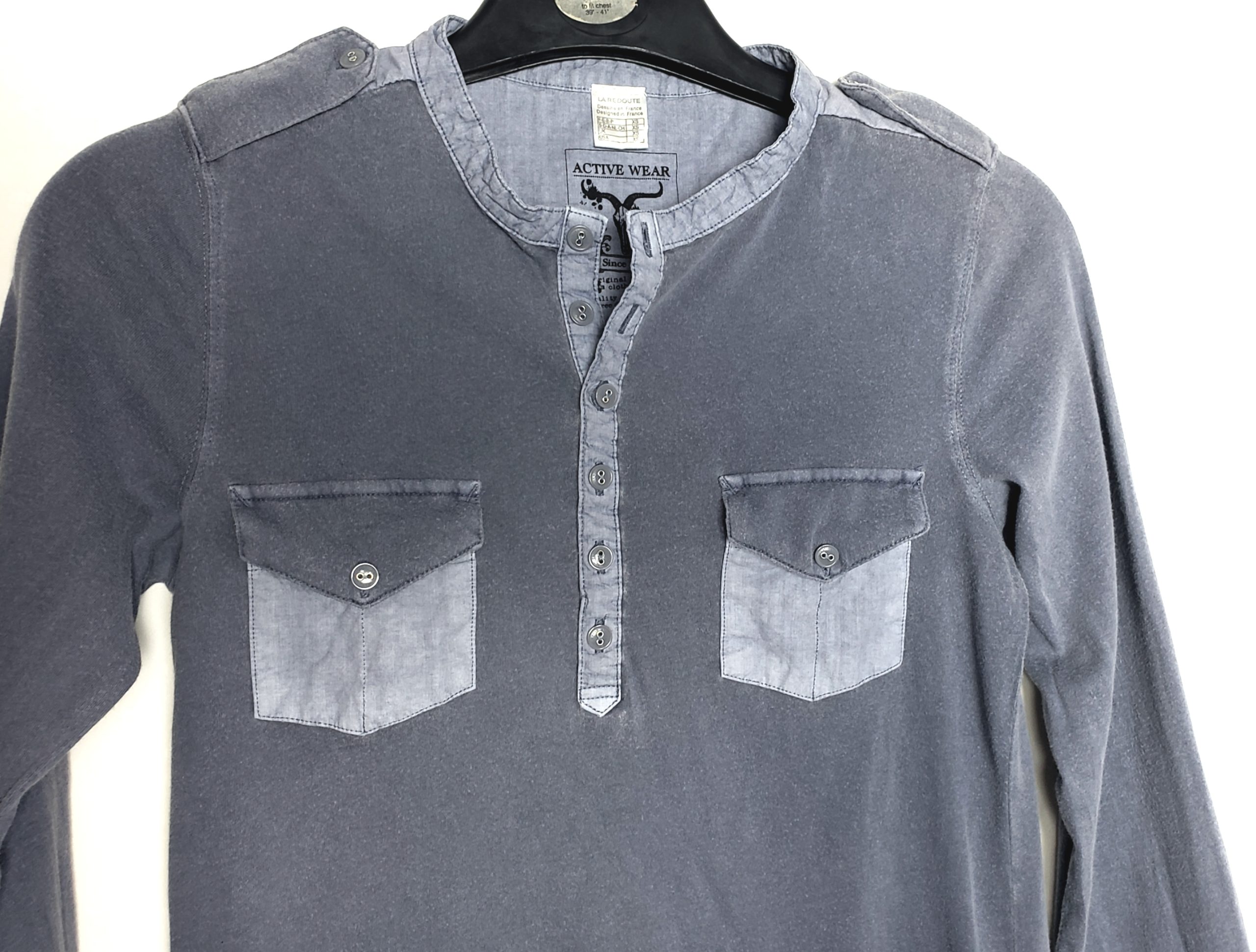 Сіра бавовняна сорочка з довгим рукавом - повсякденний стиль для офісу та відпочинку 3 Сіра бавовняна сорочка з довгим рукавом - повсякденний стиль для офісу та відпочинку - Зображення 3