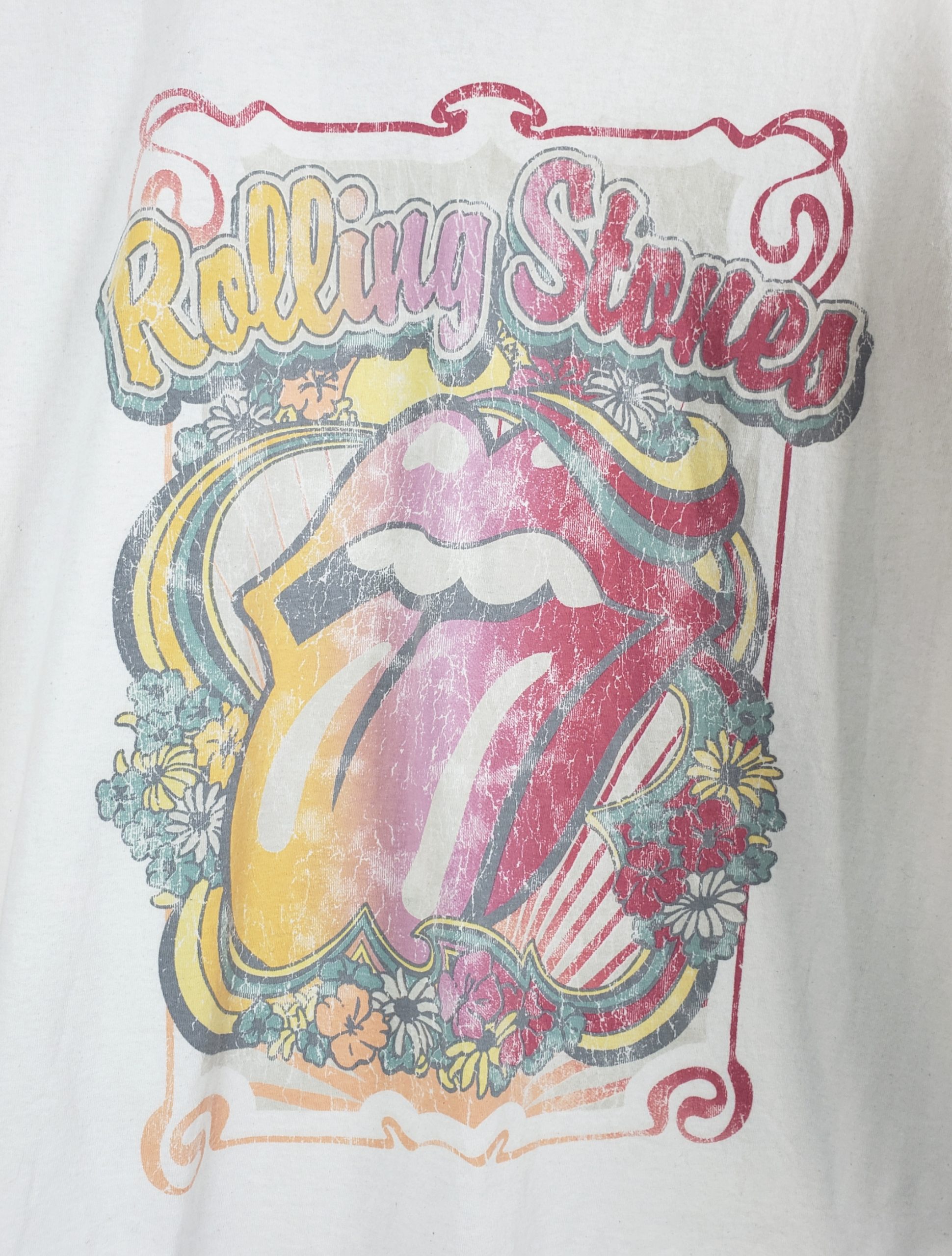 Стильна вінтажна футболка Rolling Stones - модний рок принт, елегантний білий дизайн 4 Стильна вінтажна футболка Rolling Stones - модний рок принт, елегантний білий дизайн - Зображення 4