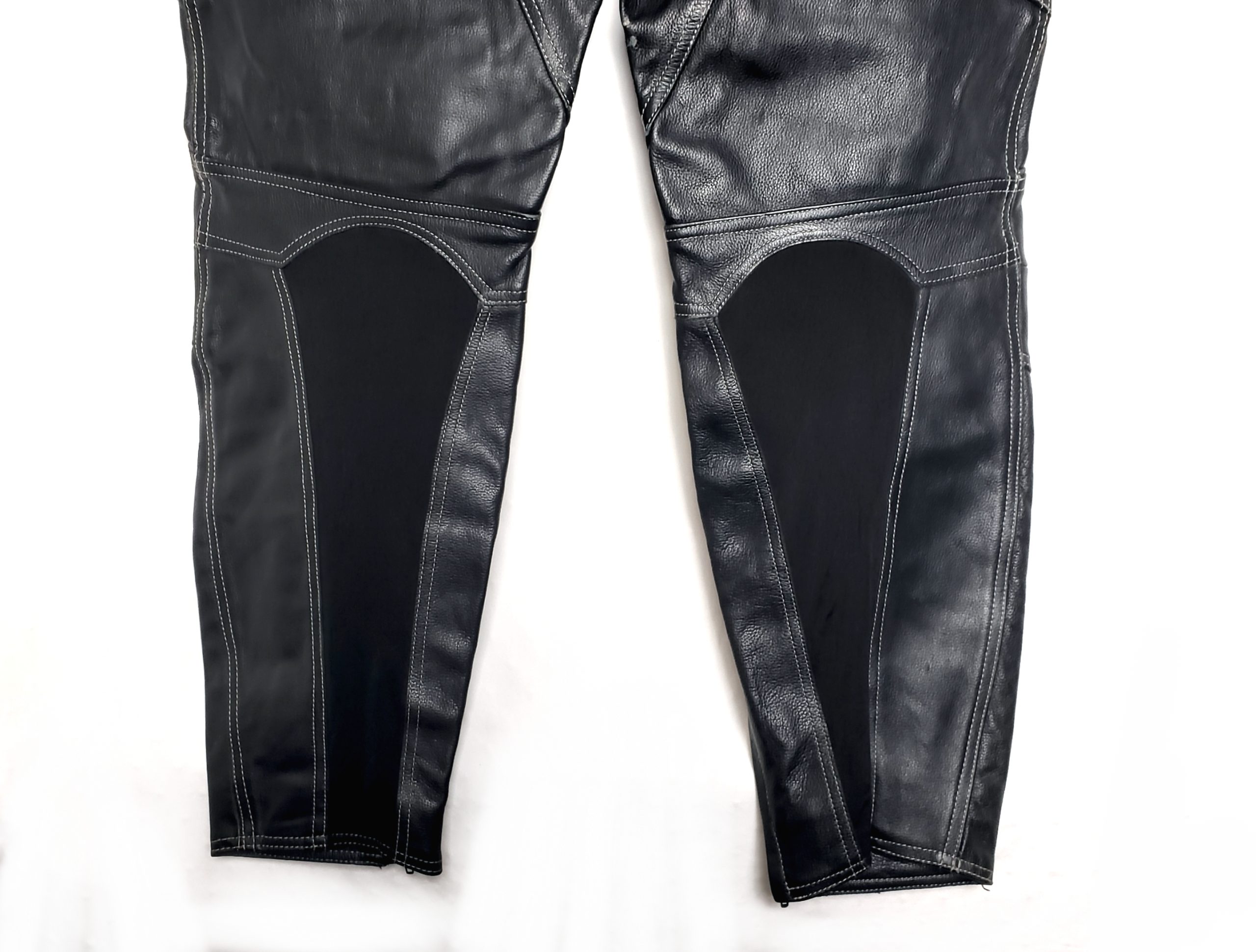 Жіночі шкіряні штани Frank Thomas для мотоциклу - чорна шкіра vintage стиль 5 Жіночі шкіряні штани Frank Thomas для мотоциклу - чорна шкіра vintage стиль - Зображення 5
