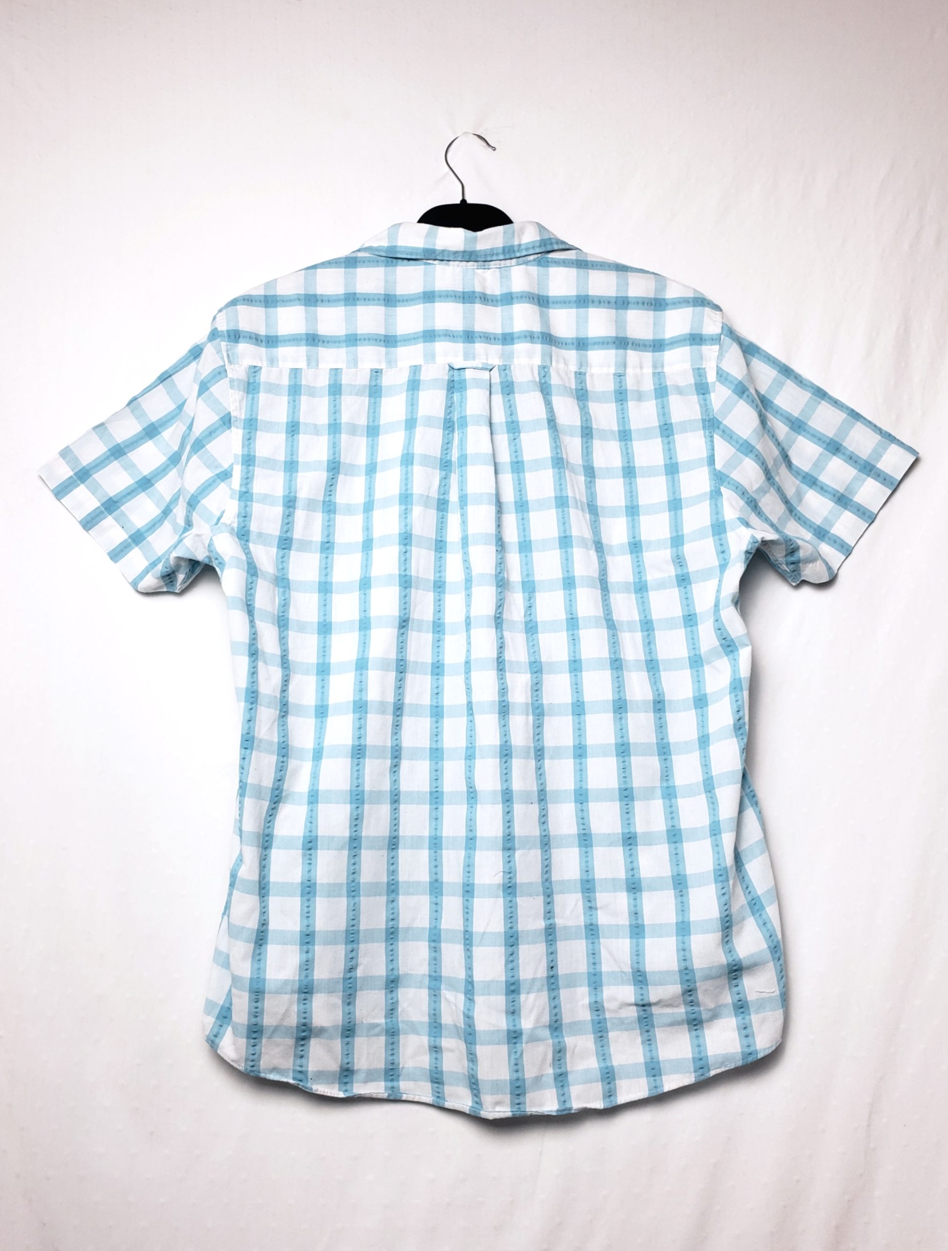 Сорочка чоловіча в клітинку Lincoln біло-синя літня casual повсякденна вживана 2 Сорочка чоловіча в клітинку Lincoln біло-синя літня casual повсякденна вживана - Зображення 2